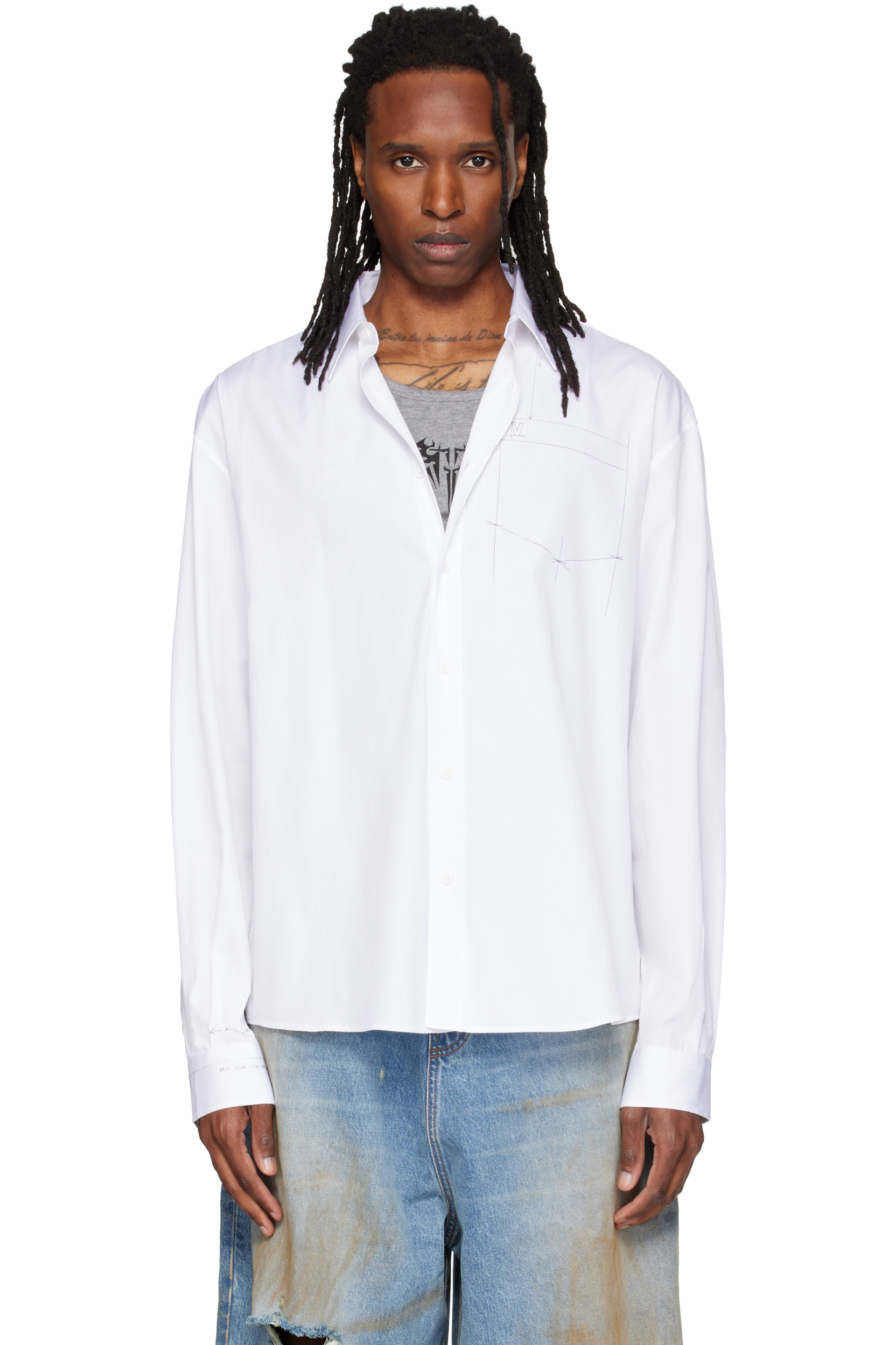 VETEMENTS - White Work-In-Progress Classic Shirt