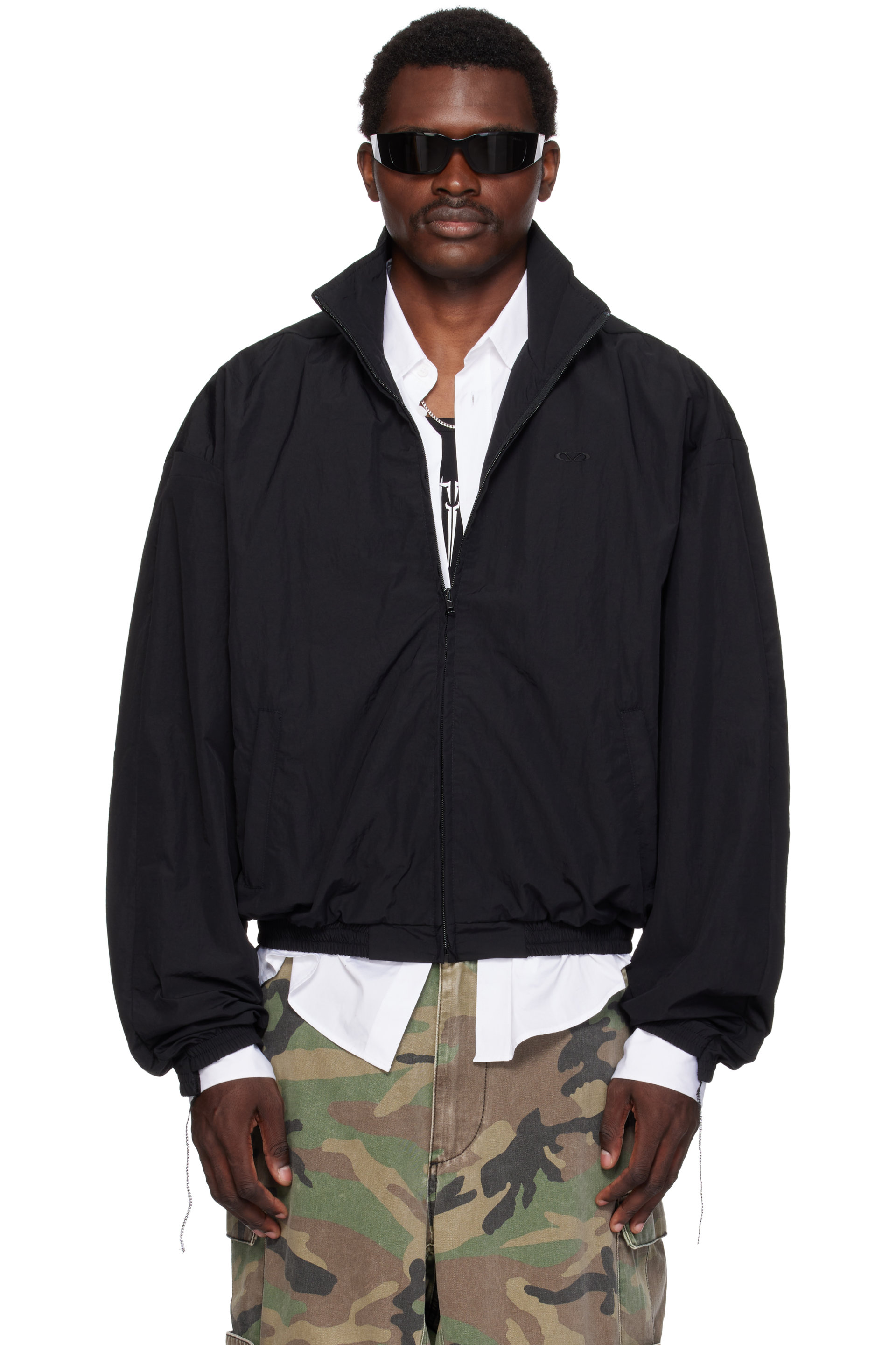 VETEMENTS - Black Cut-Up Track Jacket