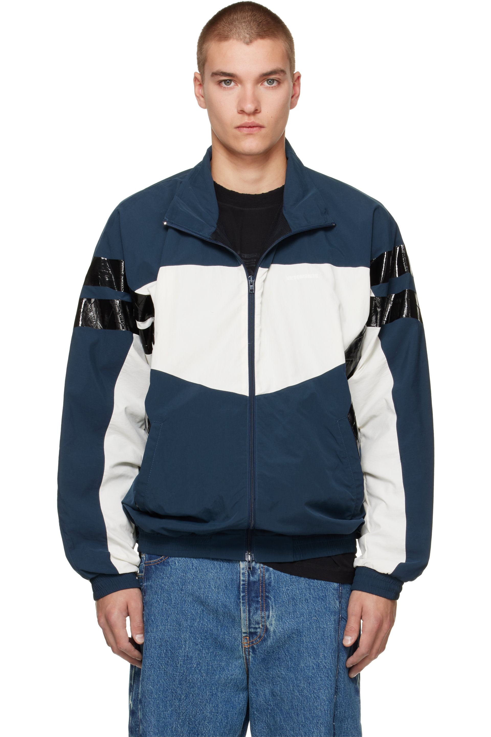 VETEMENTS - Navy Tape Track Jacket