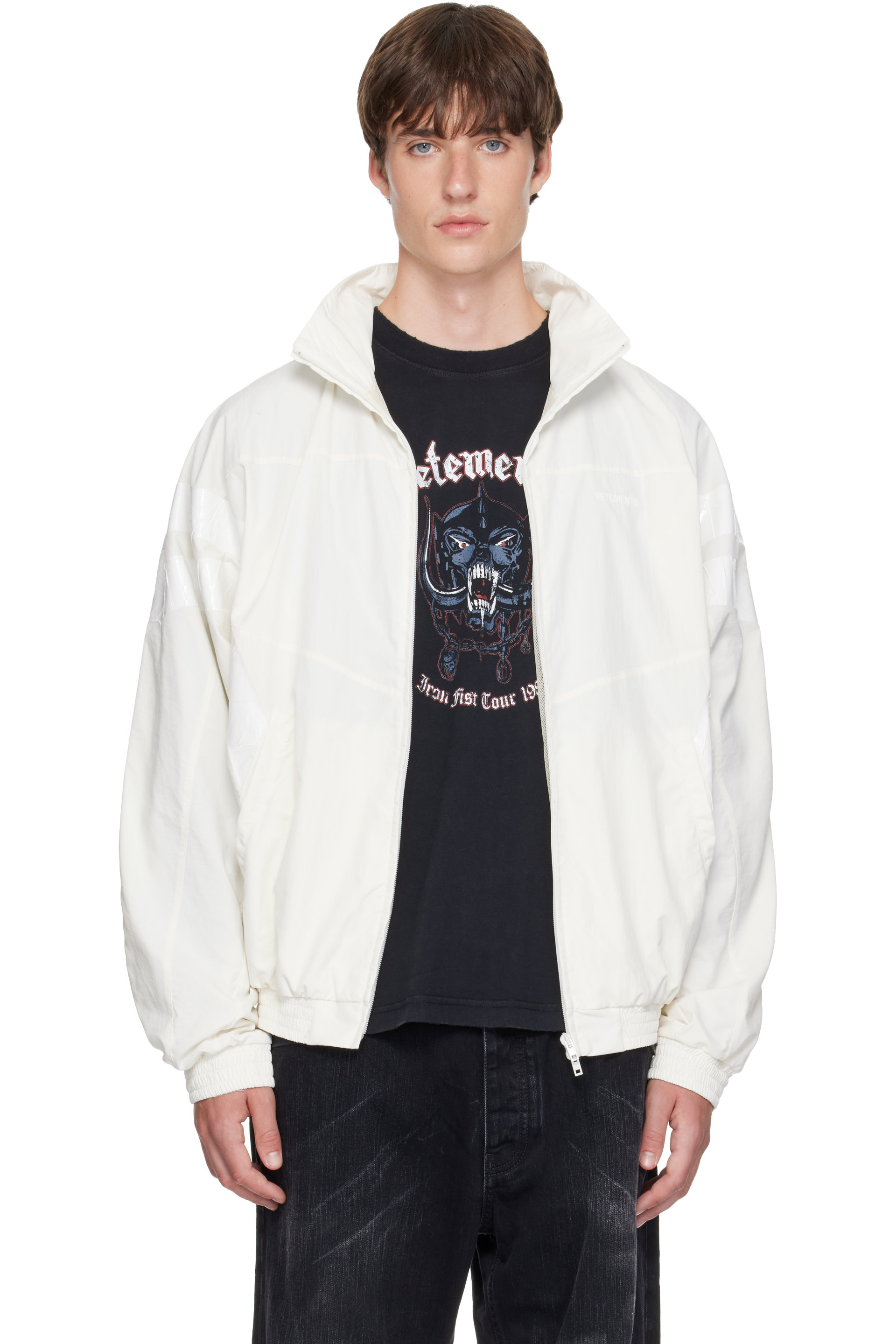 VETEMENTS - 화이트 테이프 트랙수트 재킷