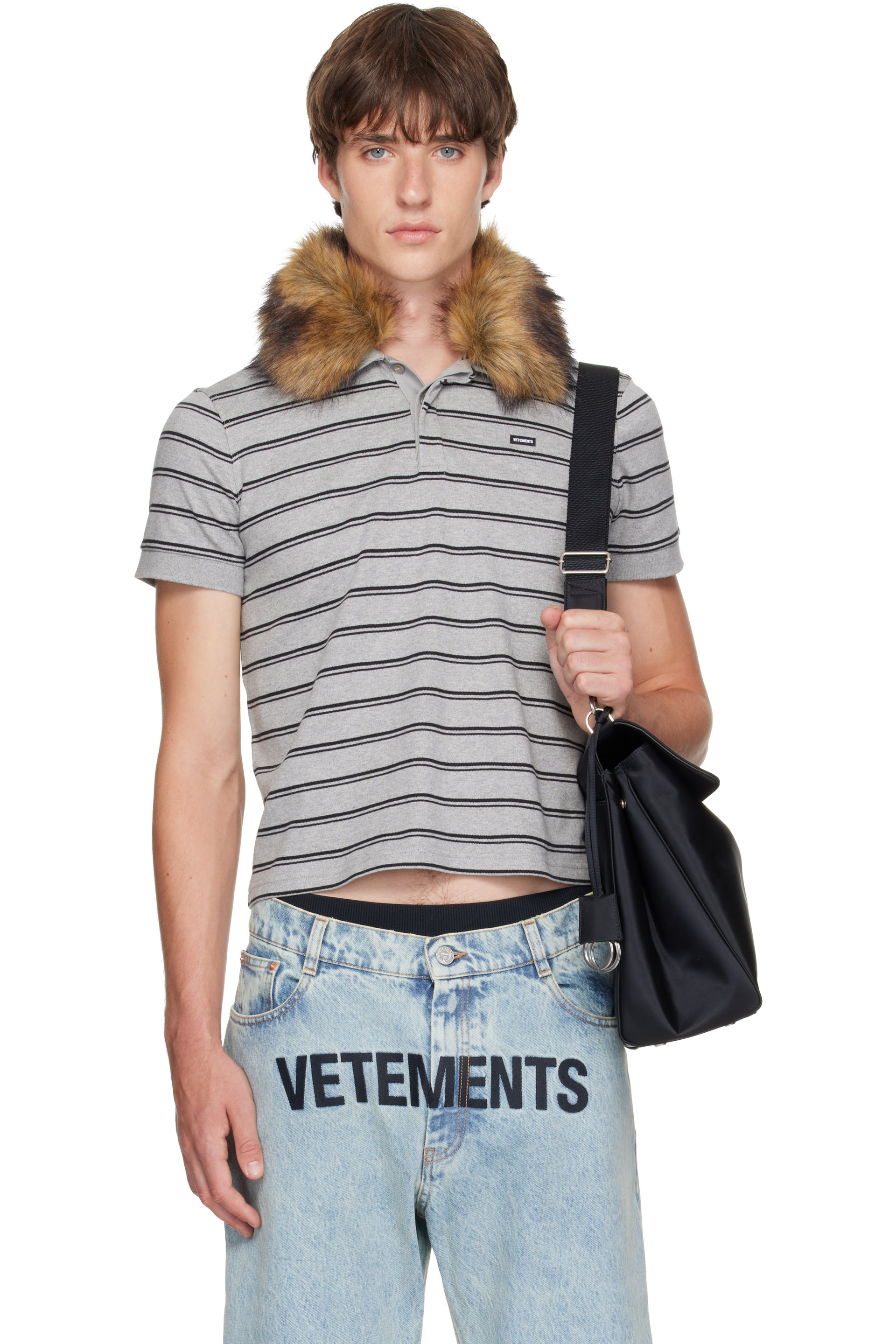 VETEMENTS - Gray Fitted Polo