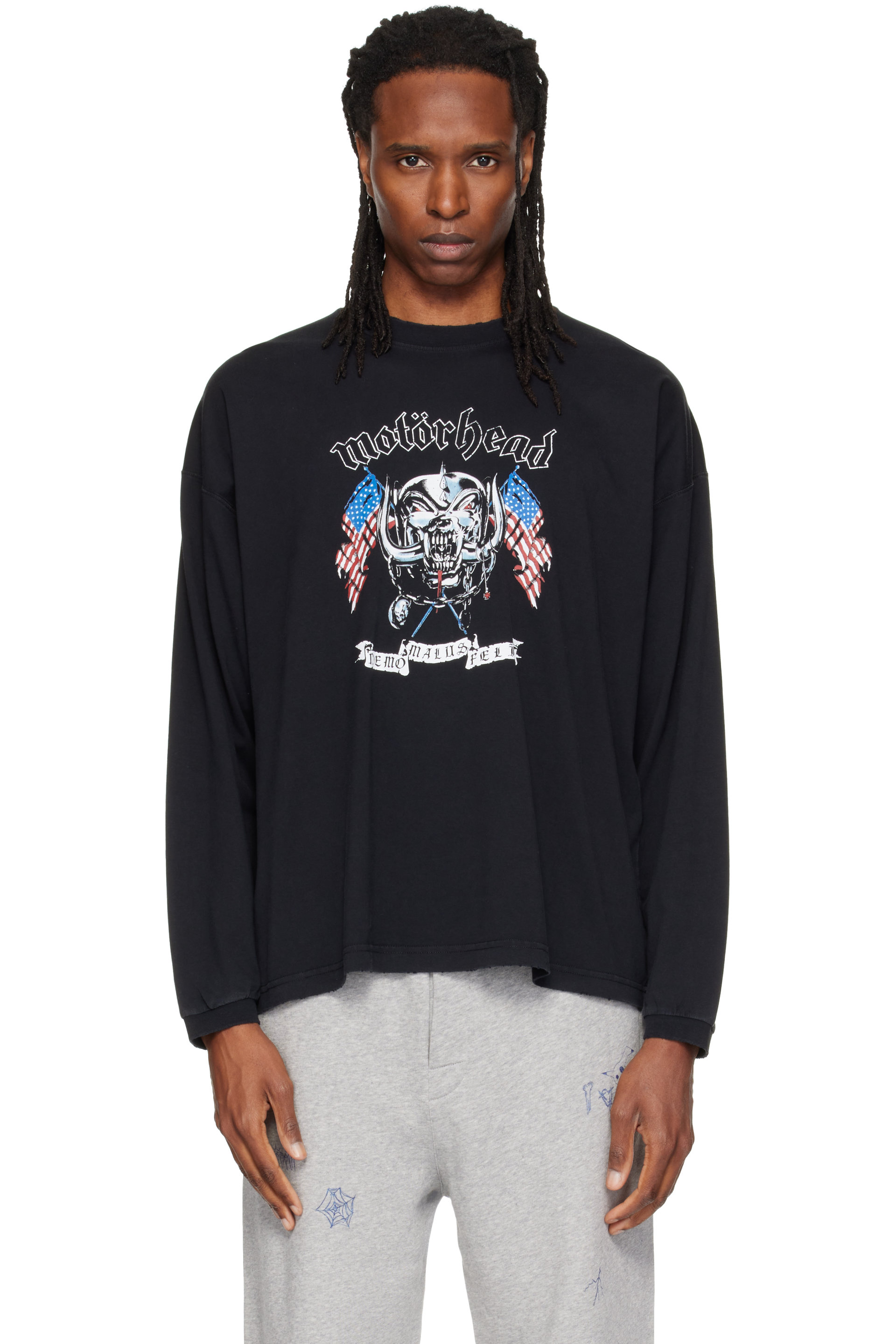 VETEMENTS - Black Motörhead Edition Flag Longsleeve T-shirt
