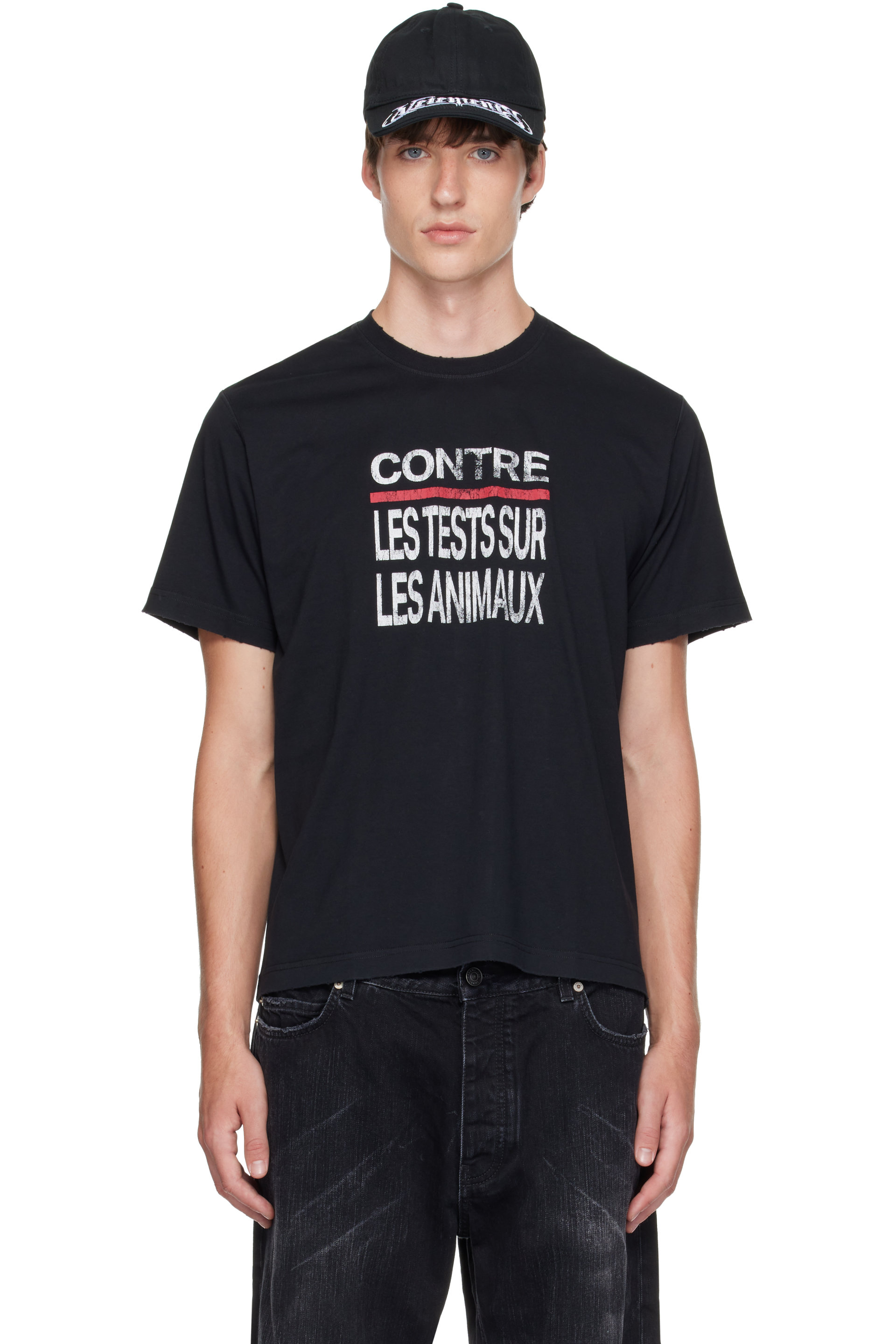 VETEMENTS - Black 'Contre' T-shirt