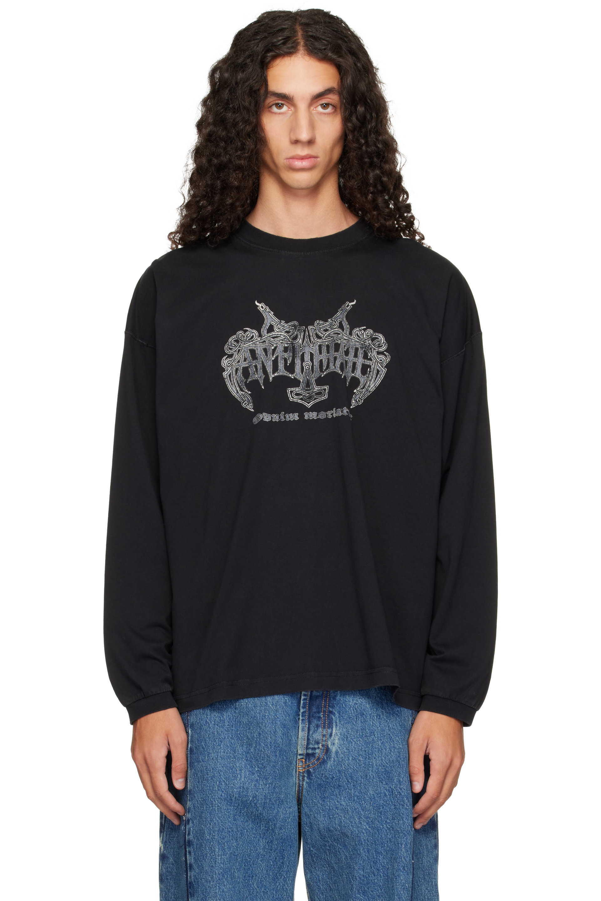 VETEMENTS - Black 'Antihate' Longsleeve T-shirt