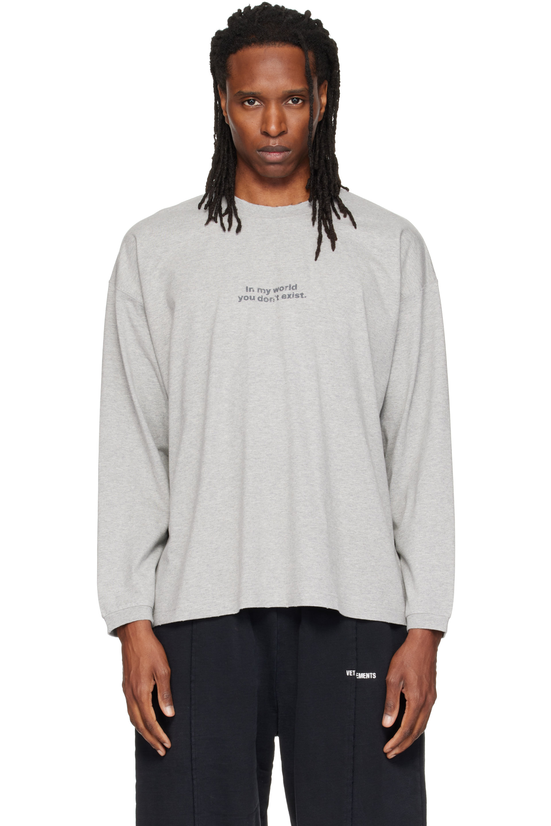 VETEMENTS - Black 'In My World' Longsleeve T-shirt