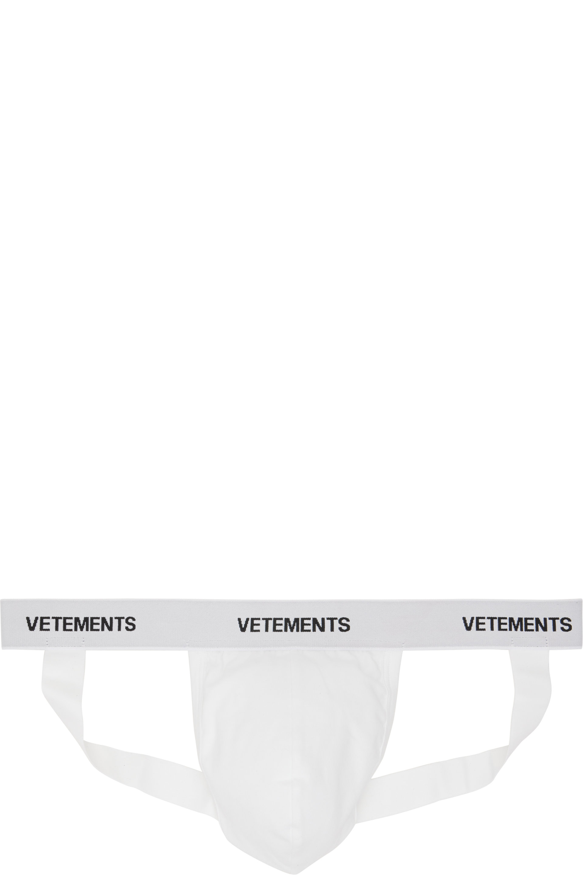 VETEMENTS - Suspensoir blanc à logos