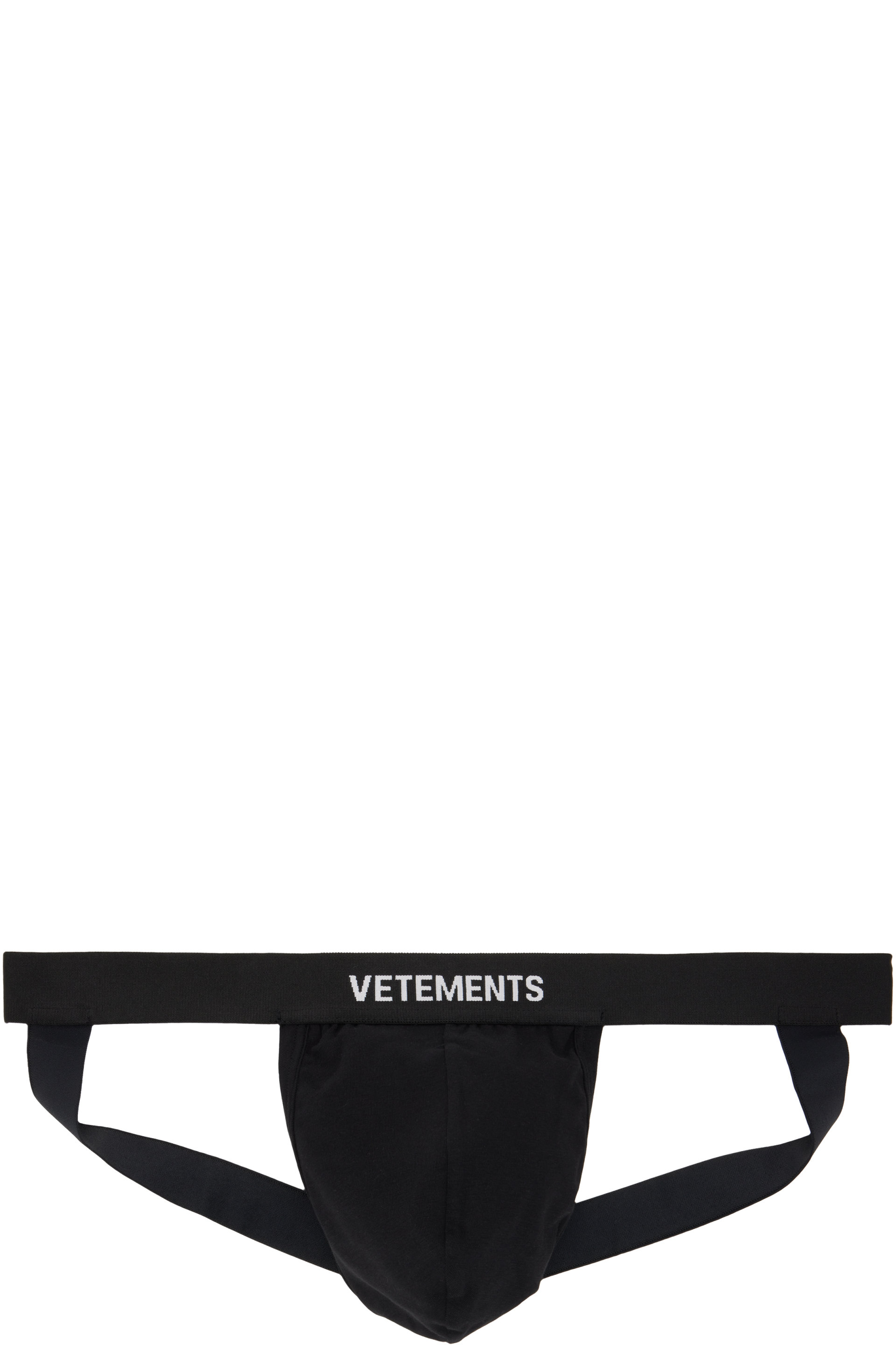 VETEMENTS - Suspensoir noir à logo