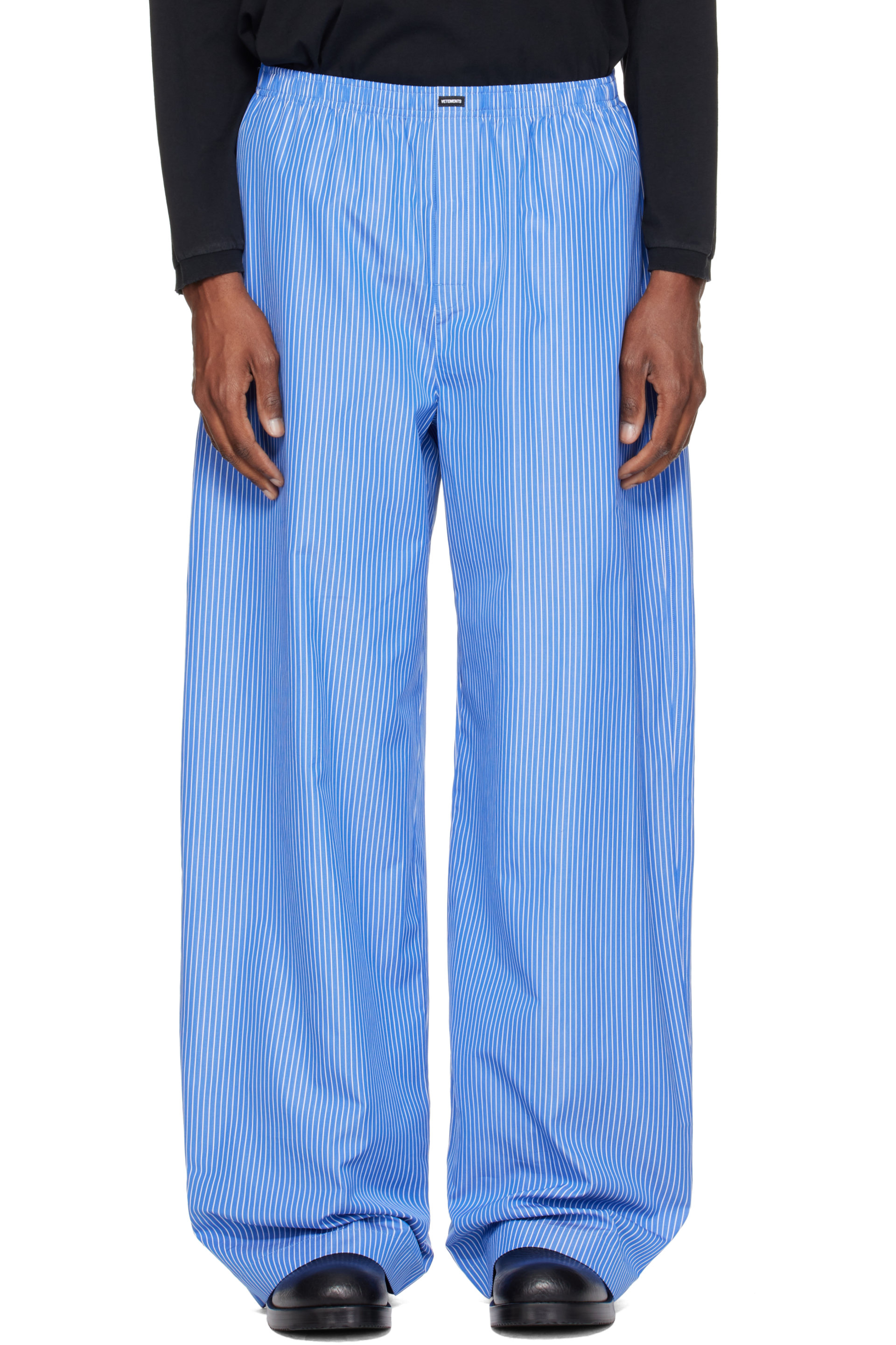 VETEMENTS - Blue Stripe Pyjama Pants