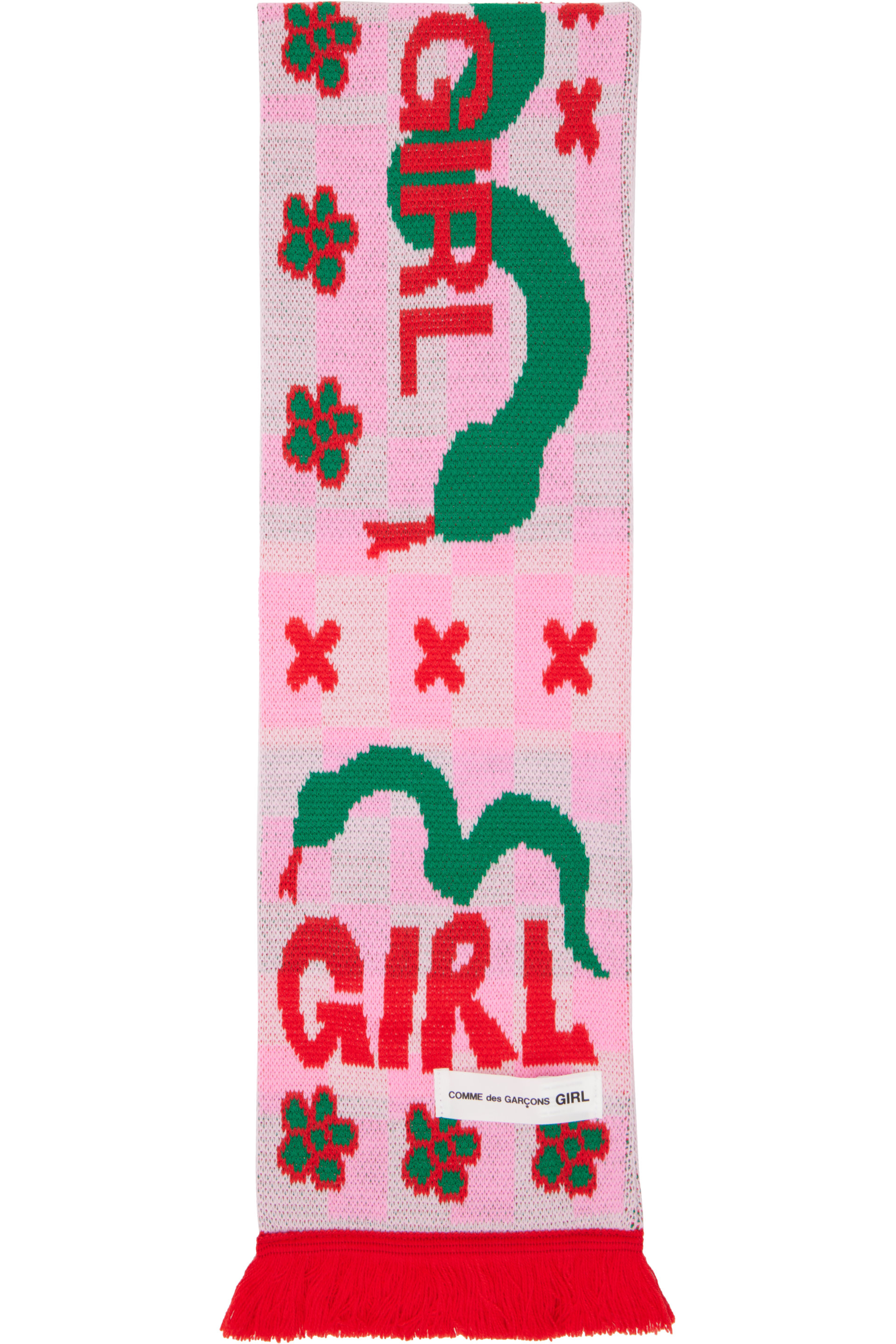 Comme des Garçons Girl - Pink Knitted Stole Scarf