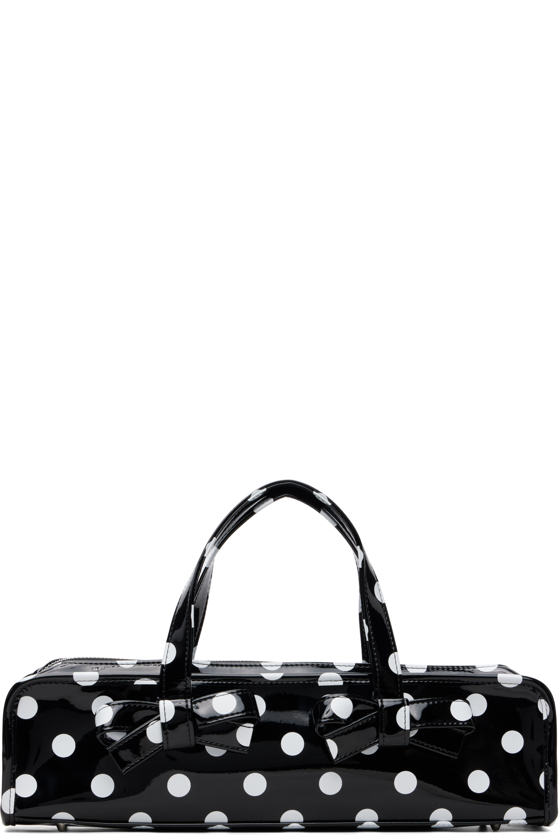 Comme des Garçons Girl - Black Patent Synthetic Leather Polka-Dot Bag