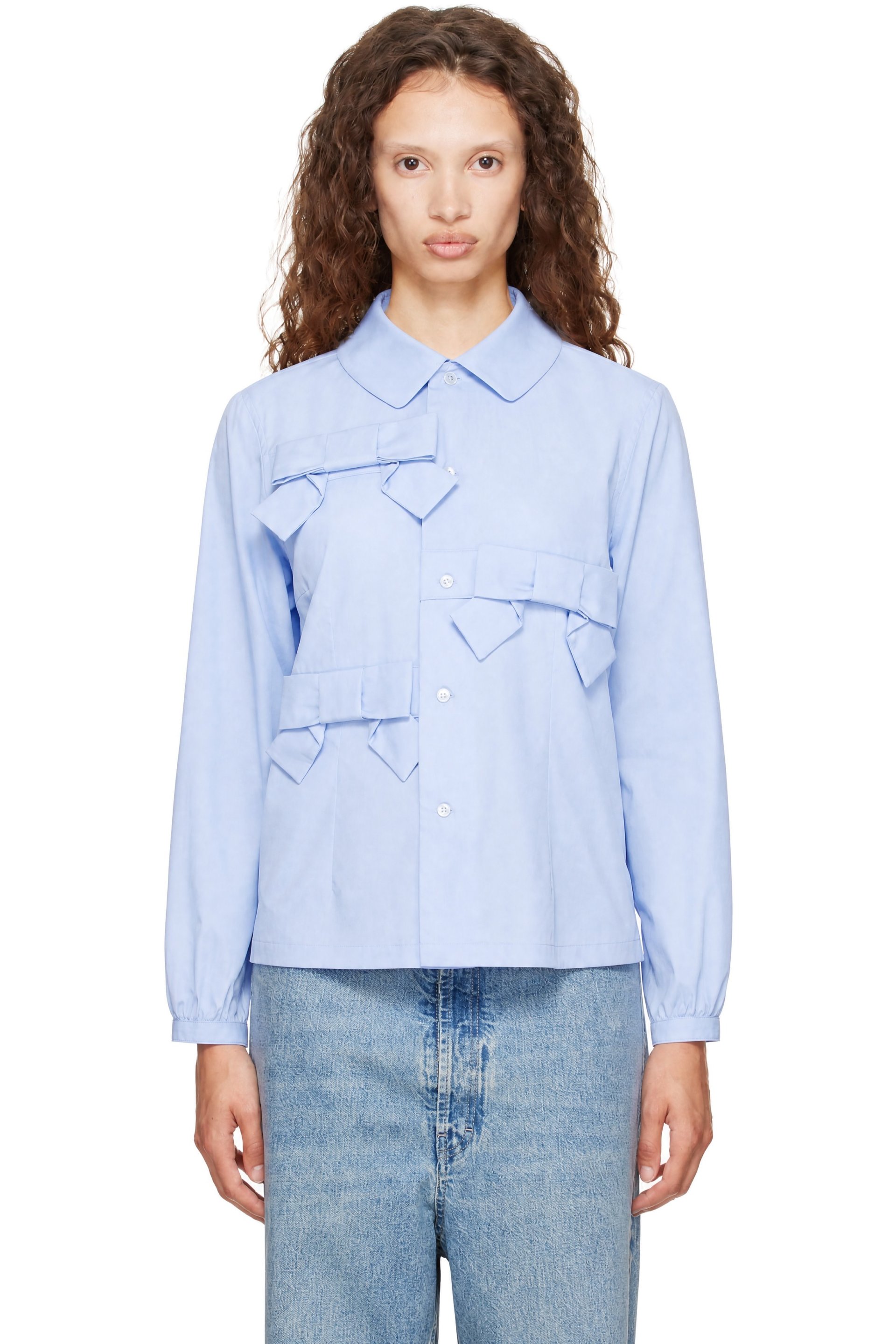 Comme des Garçons Girl - Blue Cotton Broad Shirt