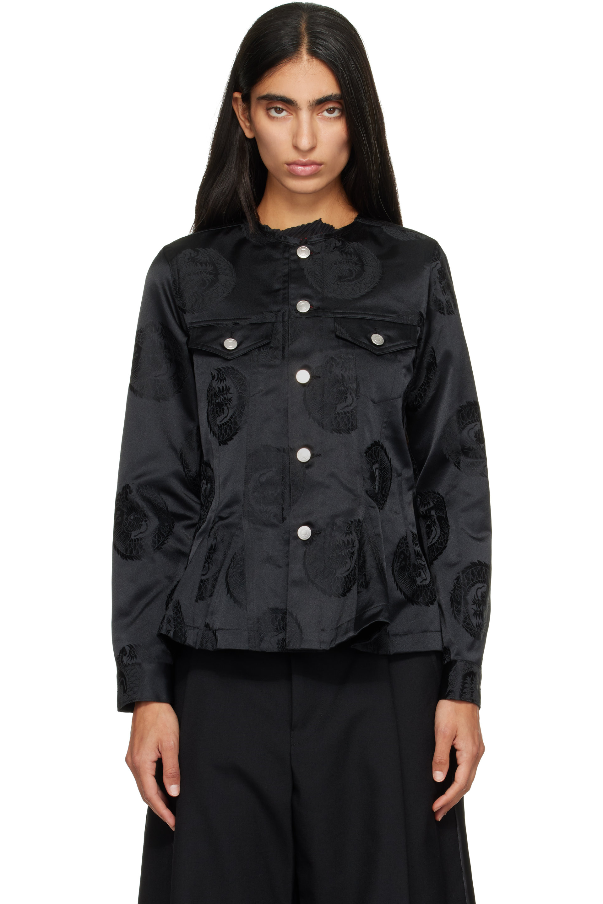 Comme des Garçons Comme des Garçons - Black Jacquard Jacket