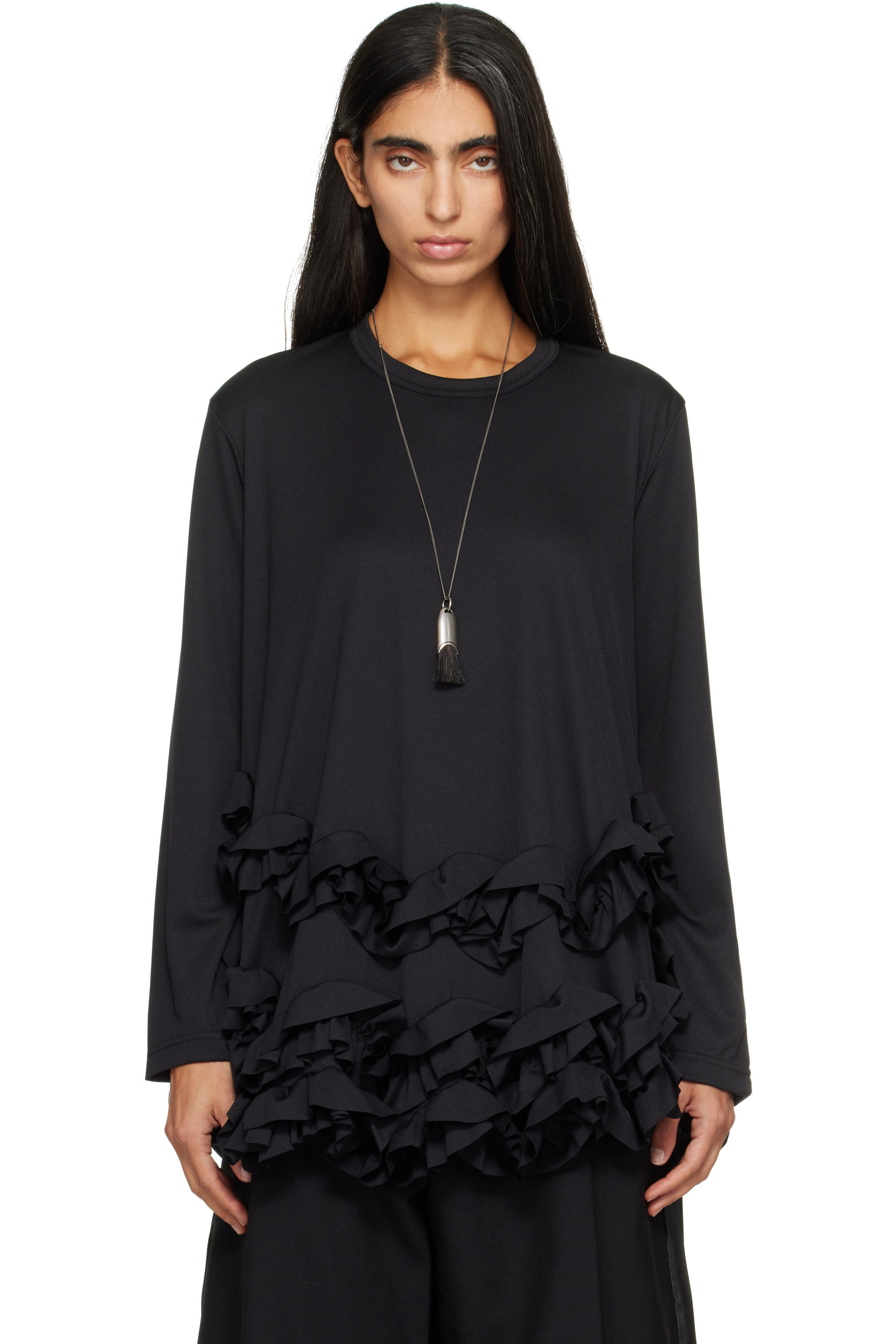 Comme des Garçons Comme des Garçons - Black Ruffled T-shirt