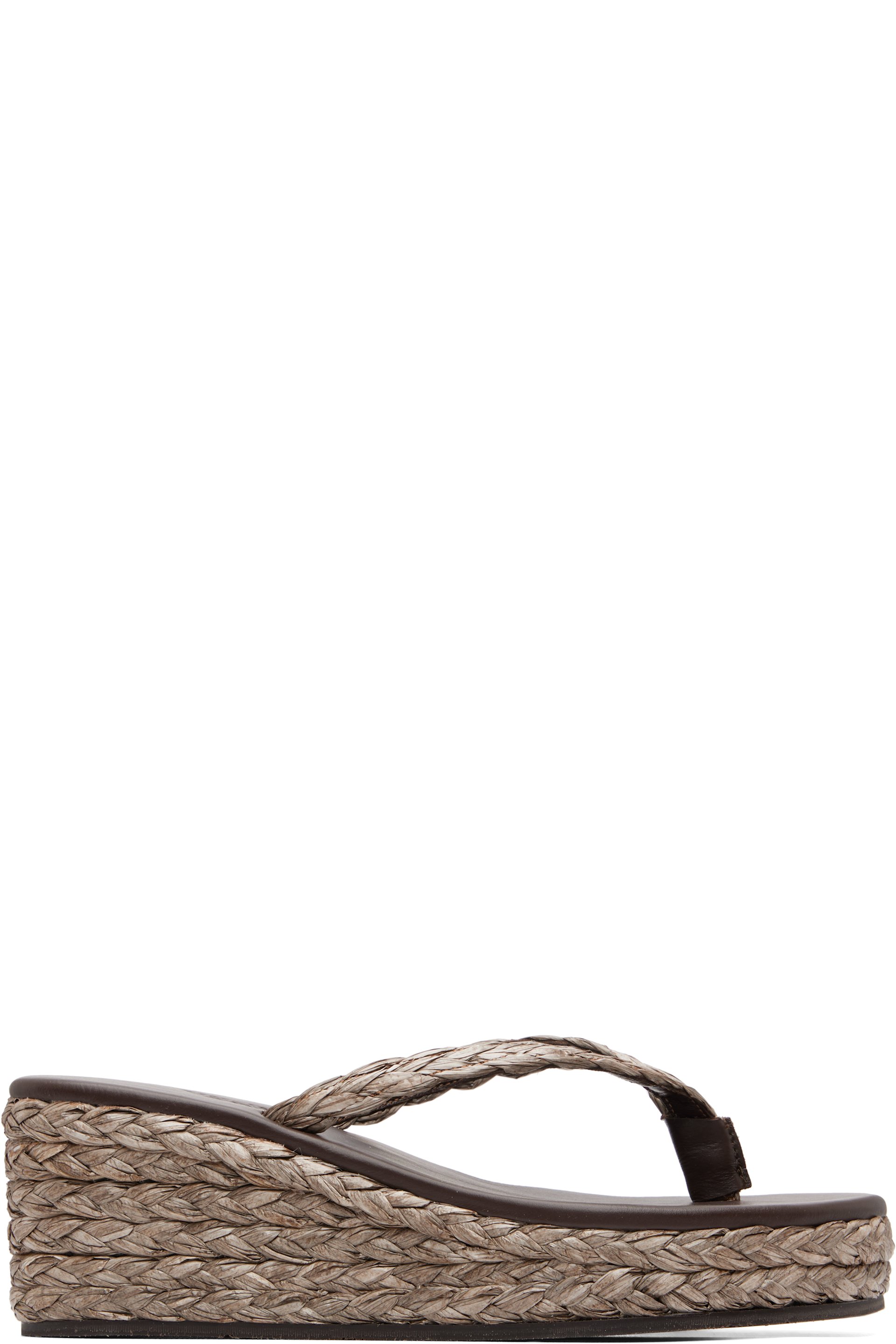 Ancient Greek Sandals - Brown Etheria Low Wedge Heeled Sandals