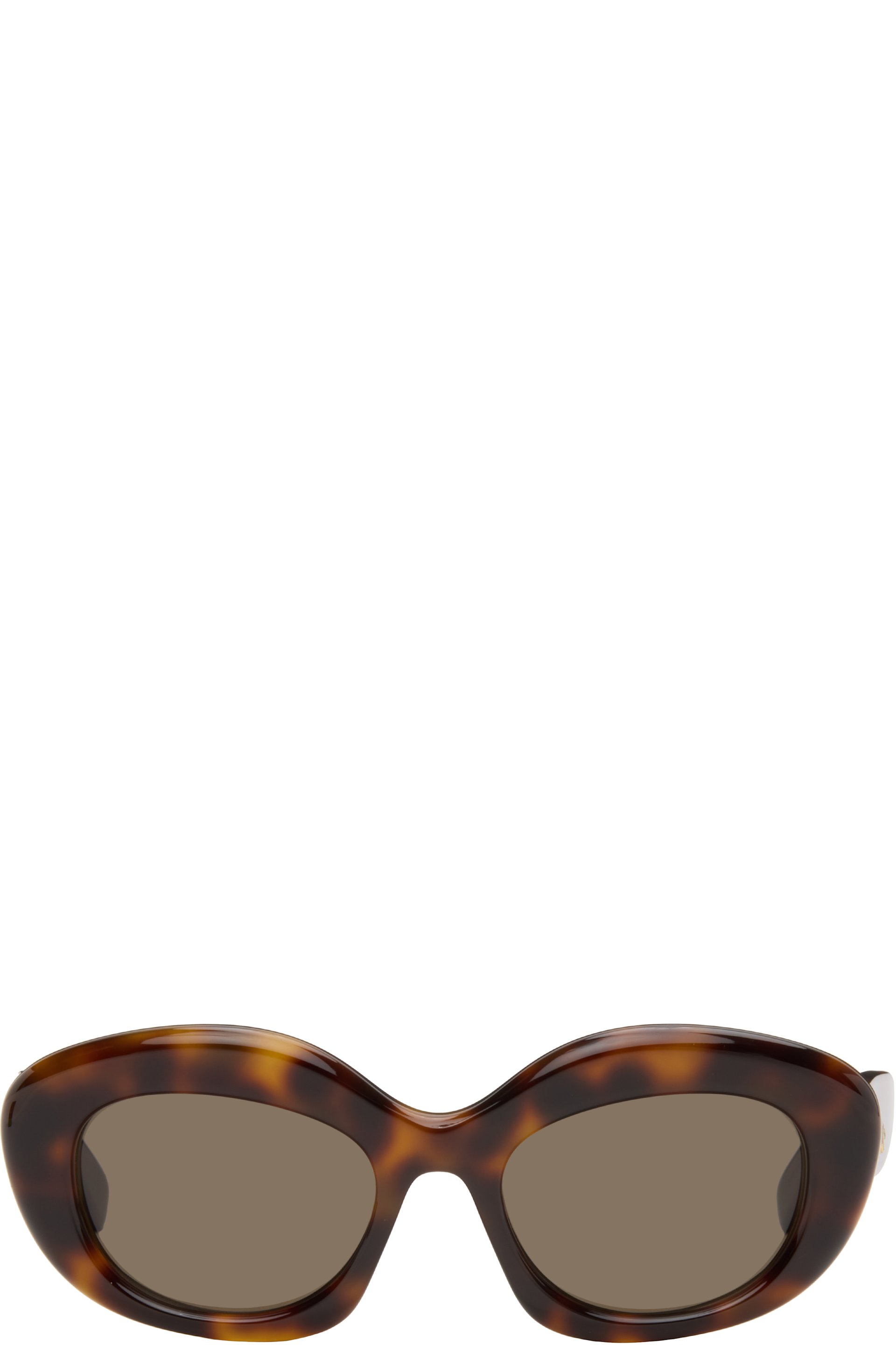LOEWE - Brown Curvy Logo Cat-Eye Sunglasses