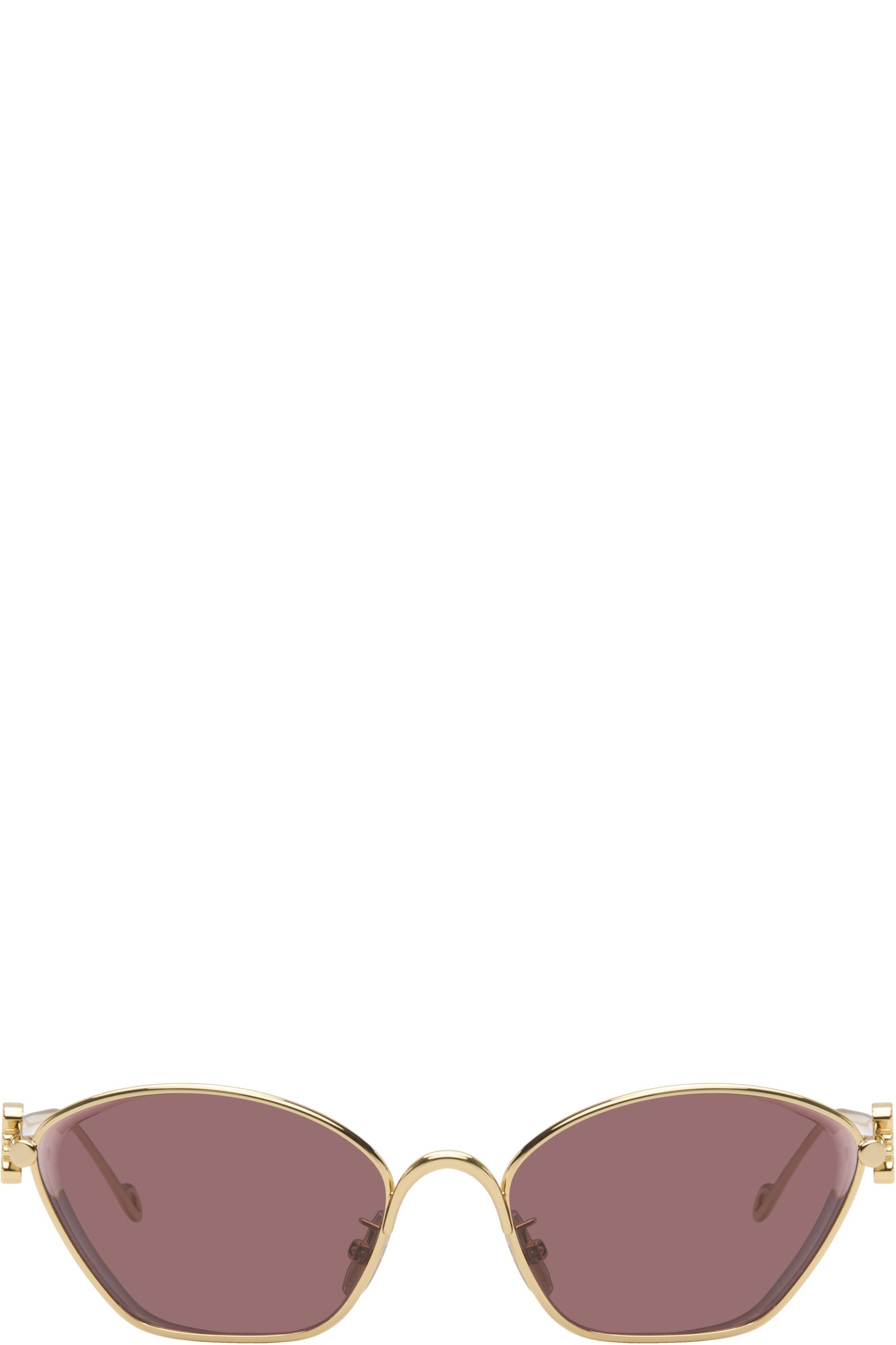 LOEWE - Gold Anagram Hexagonal Sunglasses
