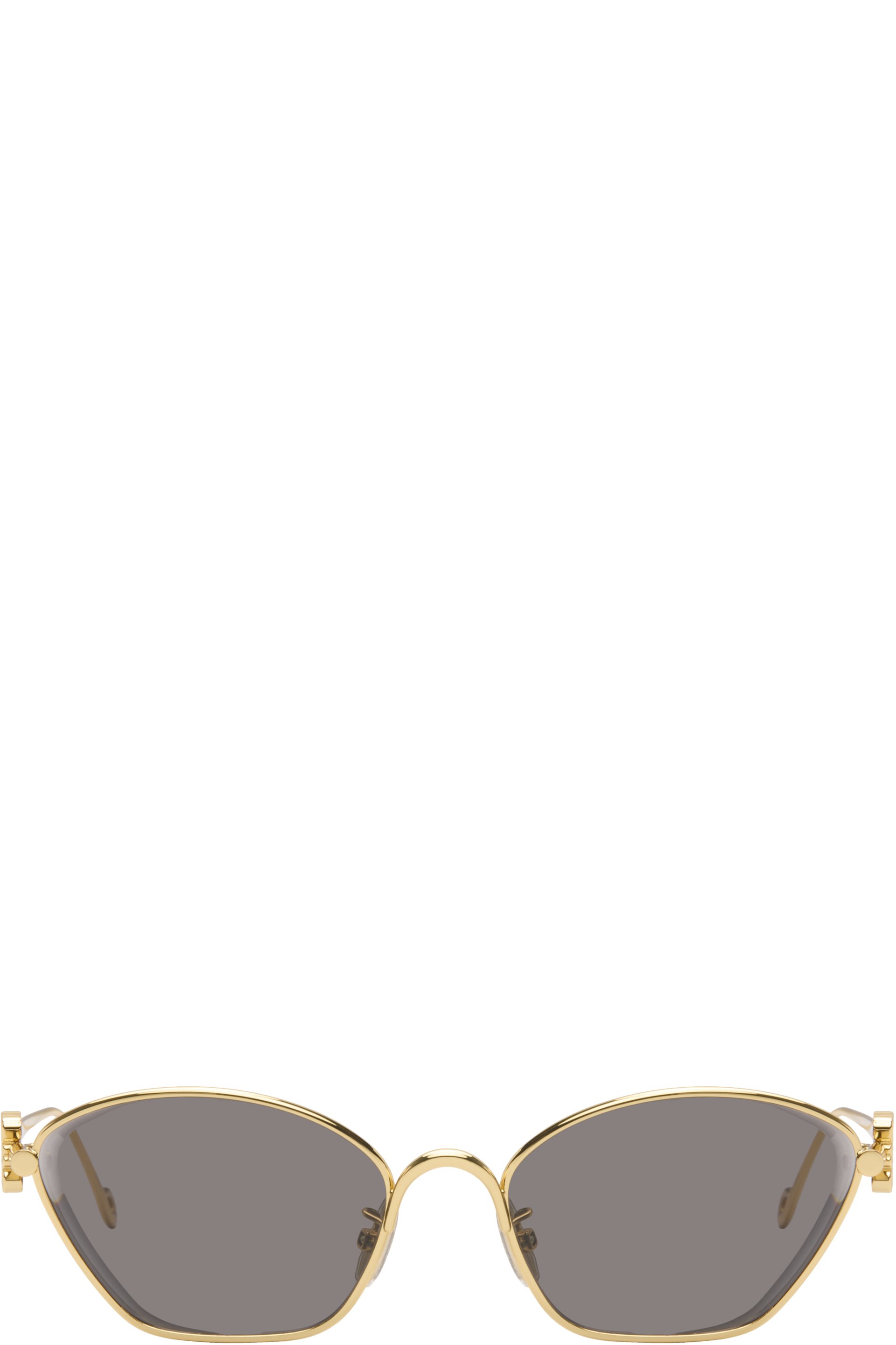 LOEWE - Gold Anagram Hexagonal Sunglasses