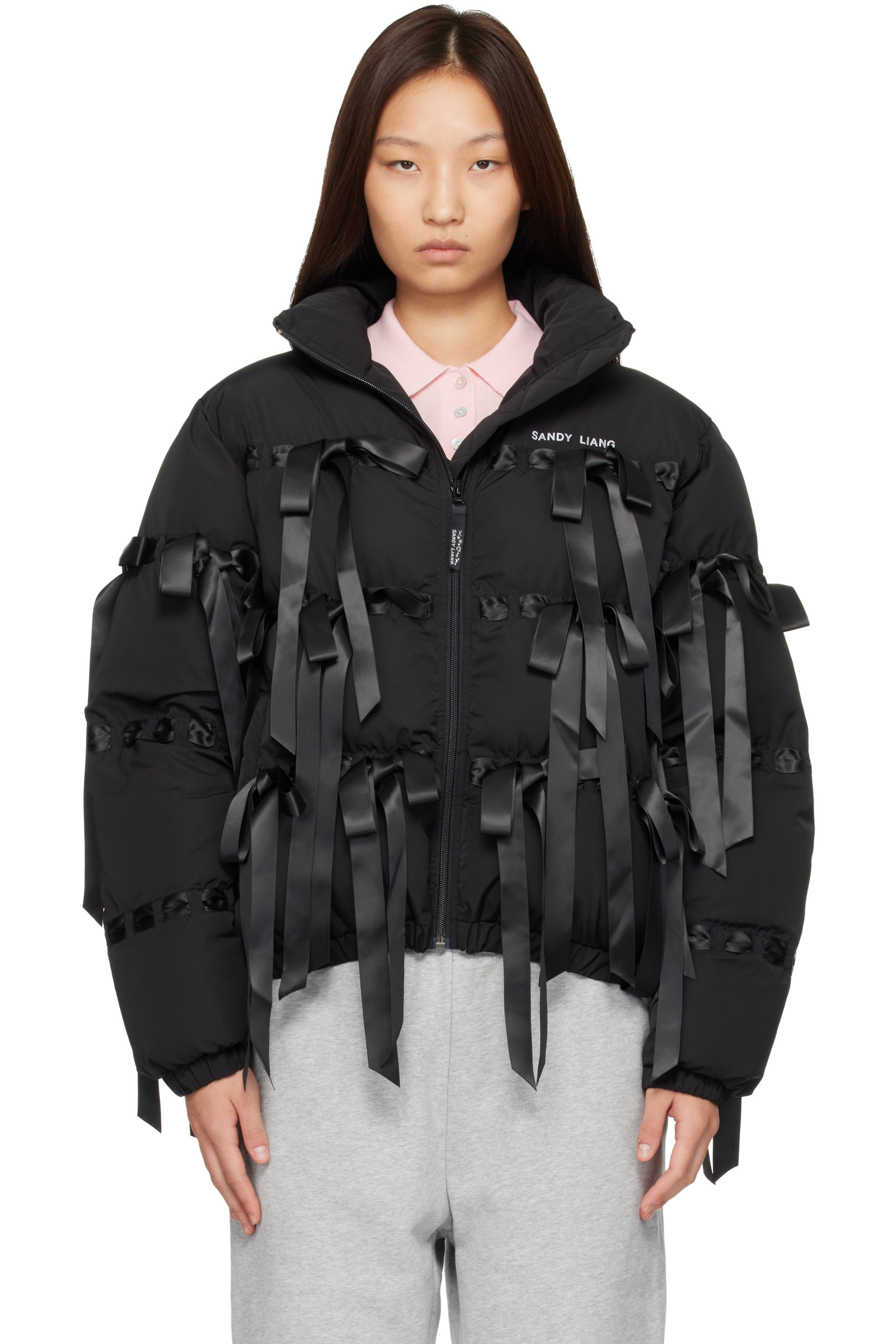 Sandy Liang - Black Visby Puffer Jacket