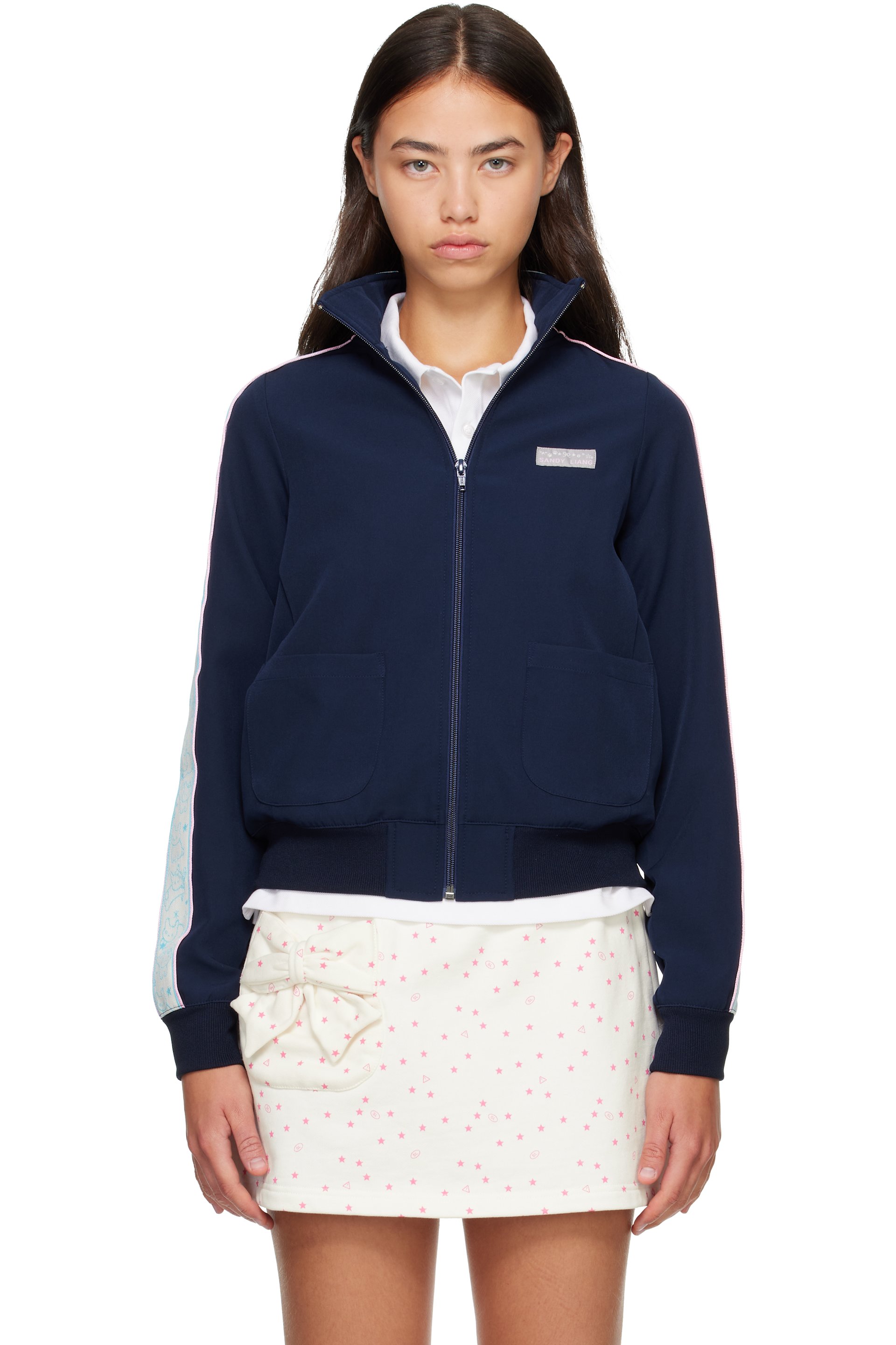 Sandy Liang - Navy Lia Jacket