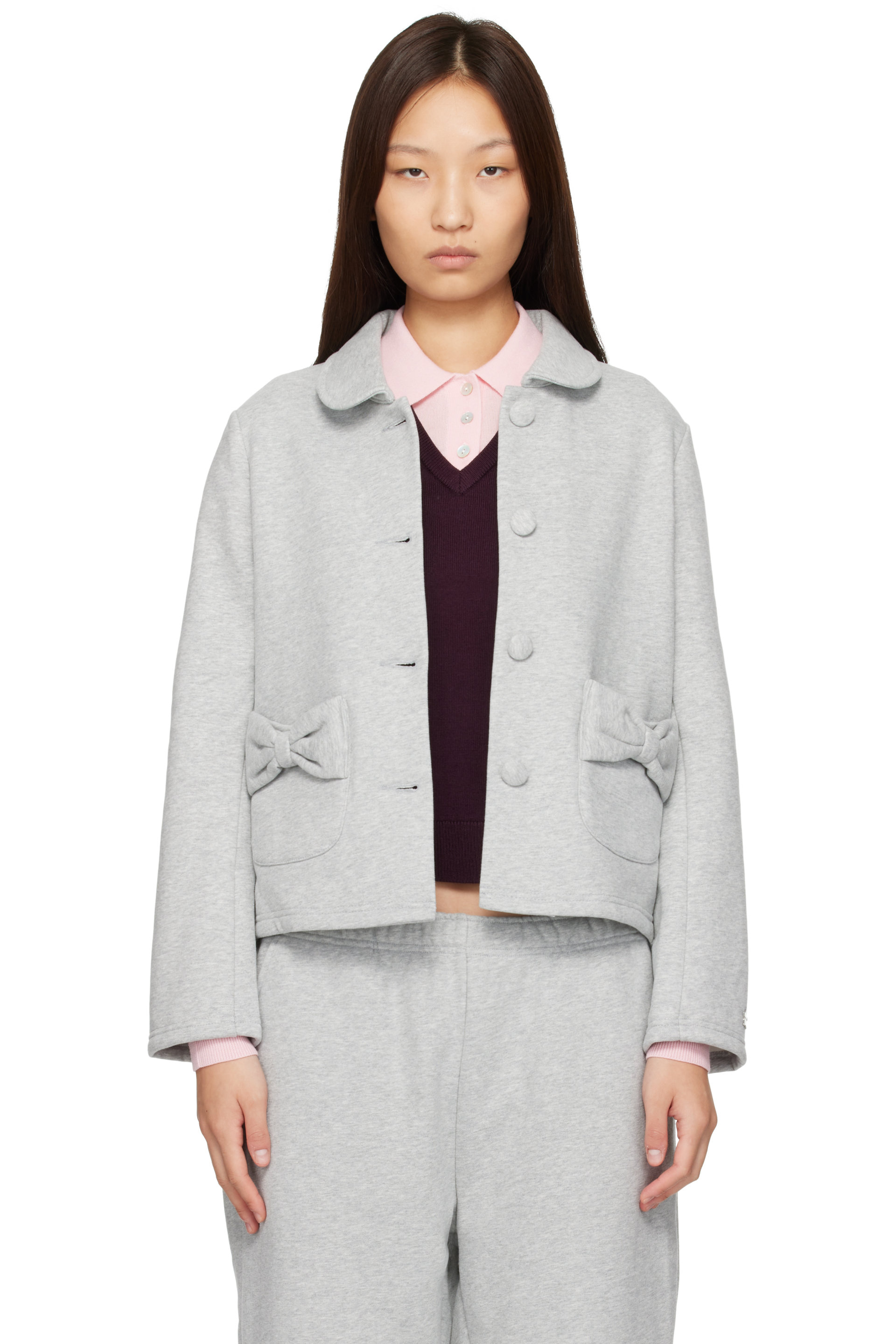 Sandy Liang - Gray Knoll Jacket