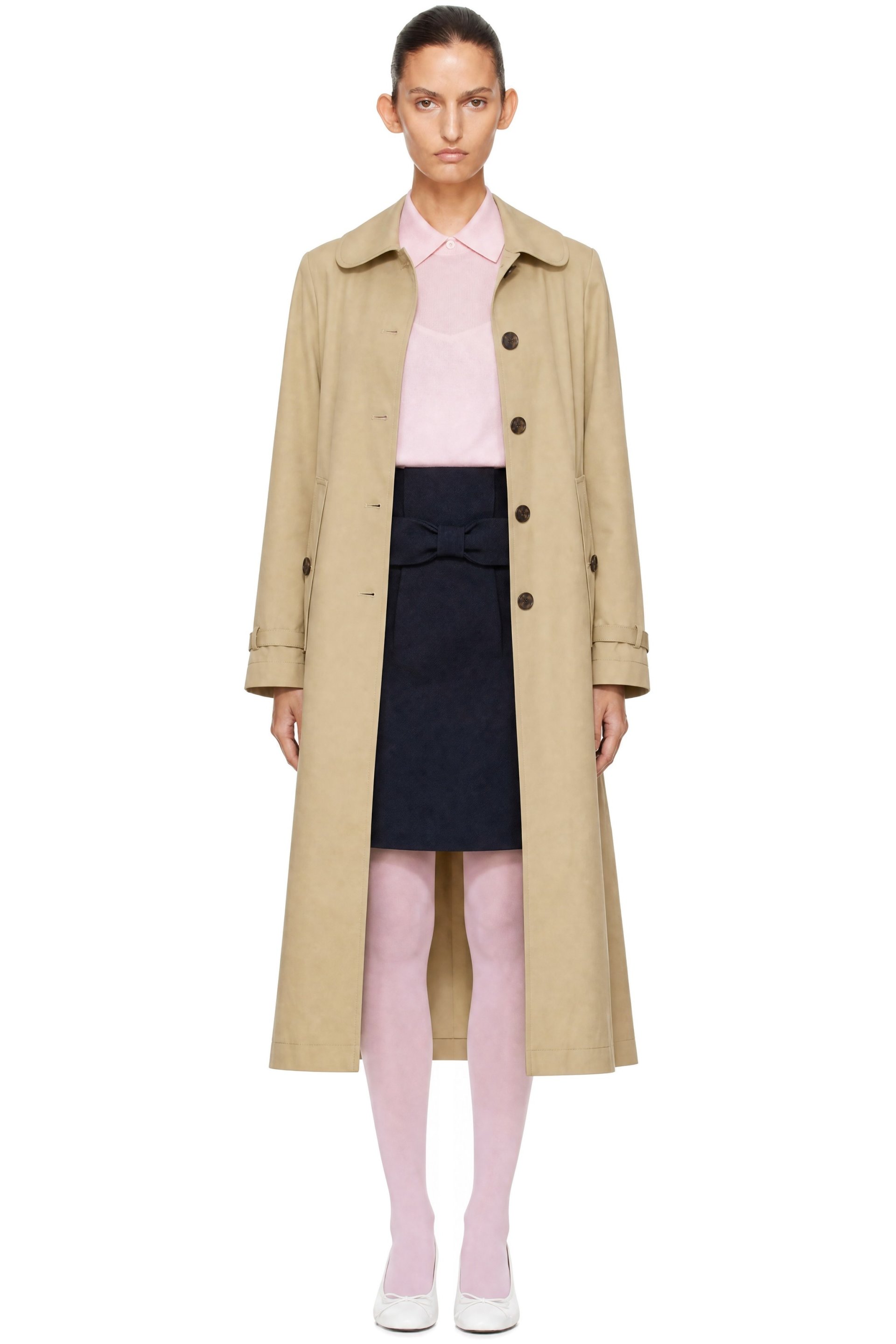 Sandy Liang - Beige Ballena Trench Coat