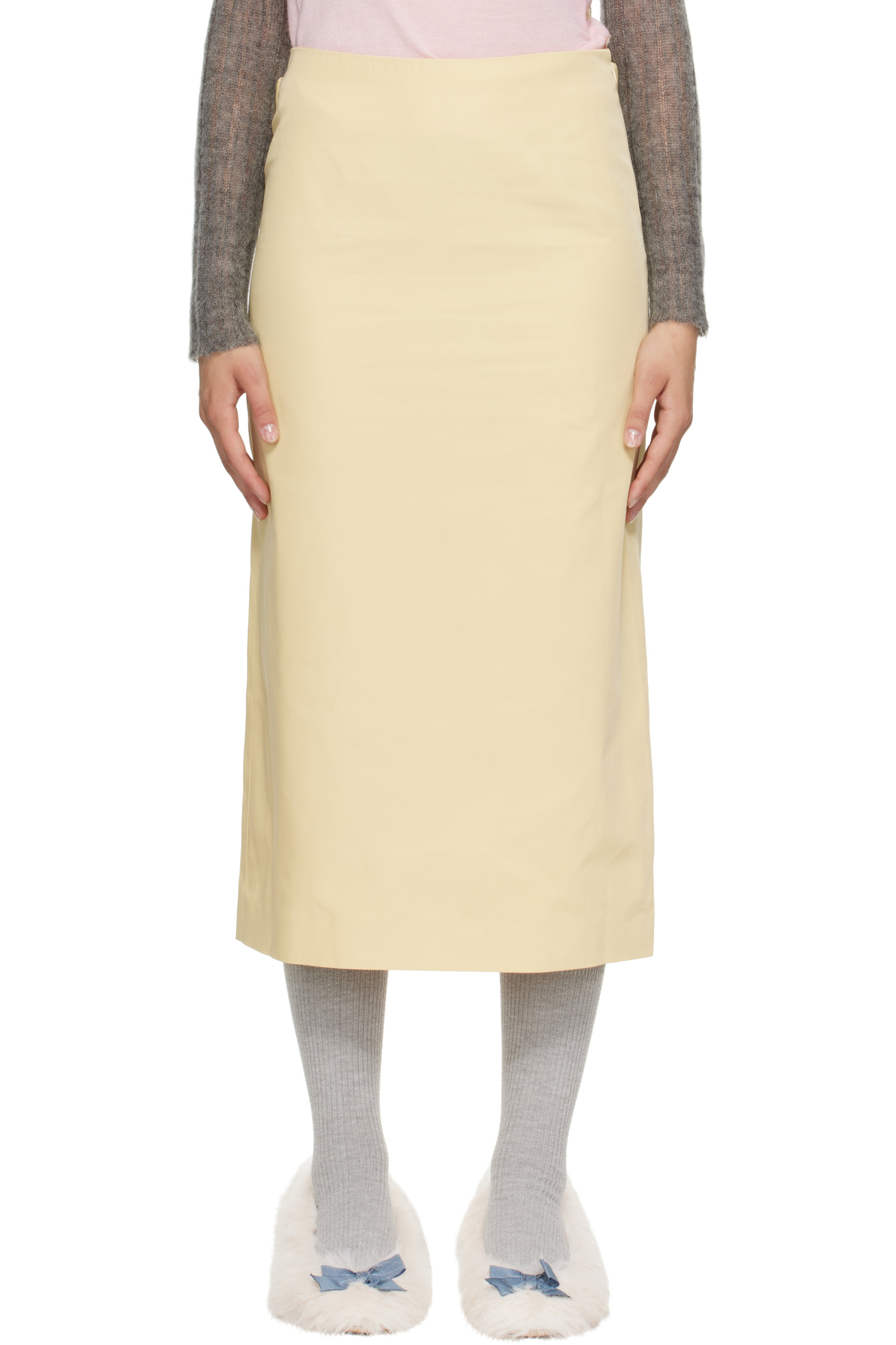 Sandy Liang - Yellow Enoki Midi Skirt