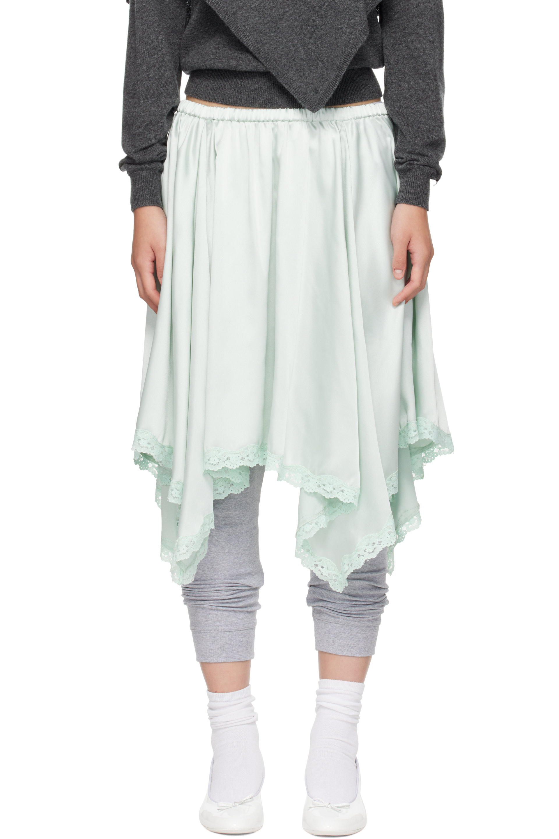 Sandy Liang - Blue Sophie Midi Skirt