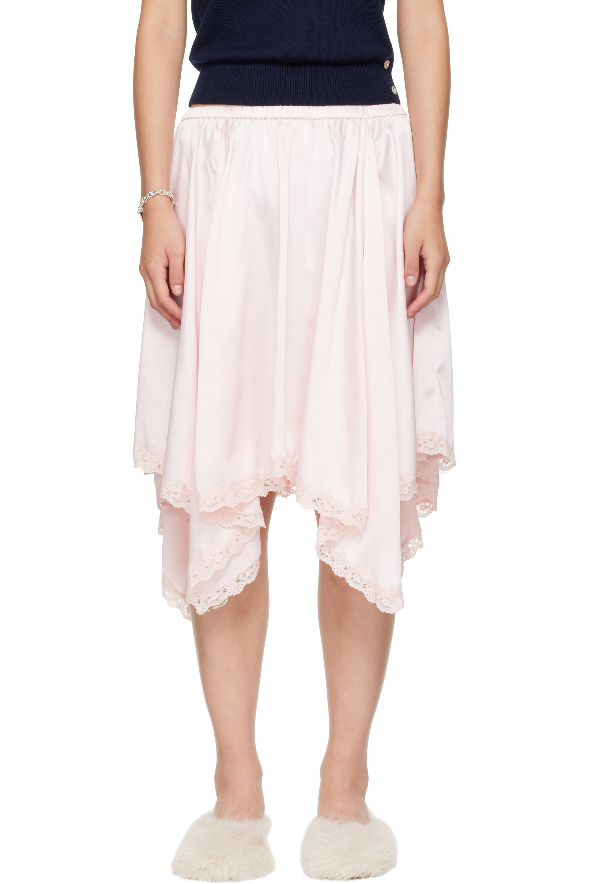 Sandy Liang - Pink Sophie Midi Skirt