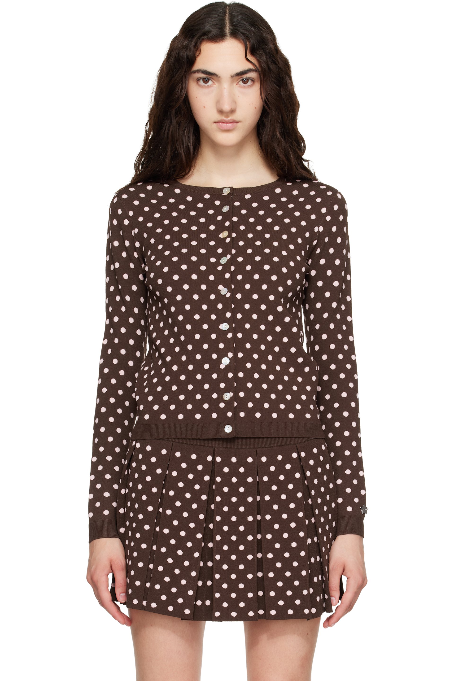 Sandy Liang - Brown Fable Cardigan