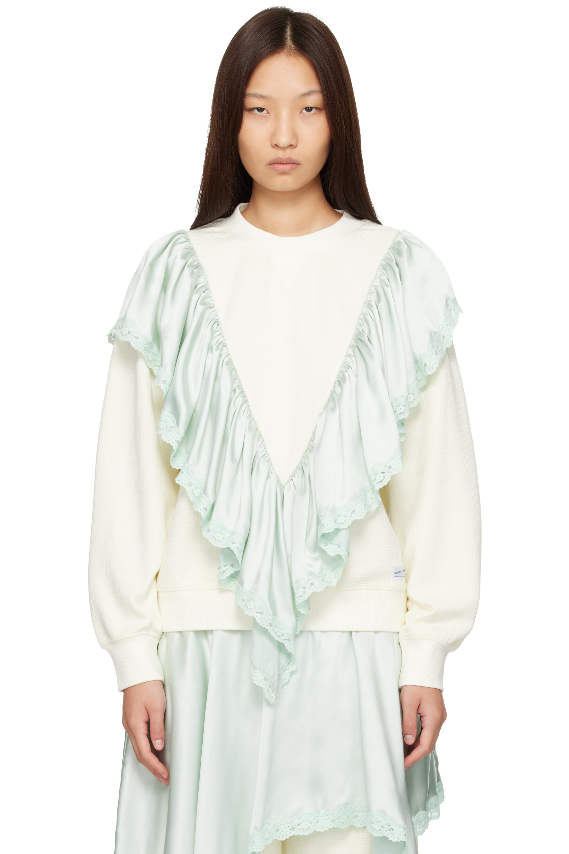 Sandy Liang - Off-White Tumble Sweatshirt