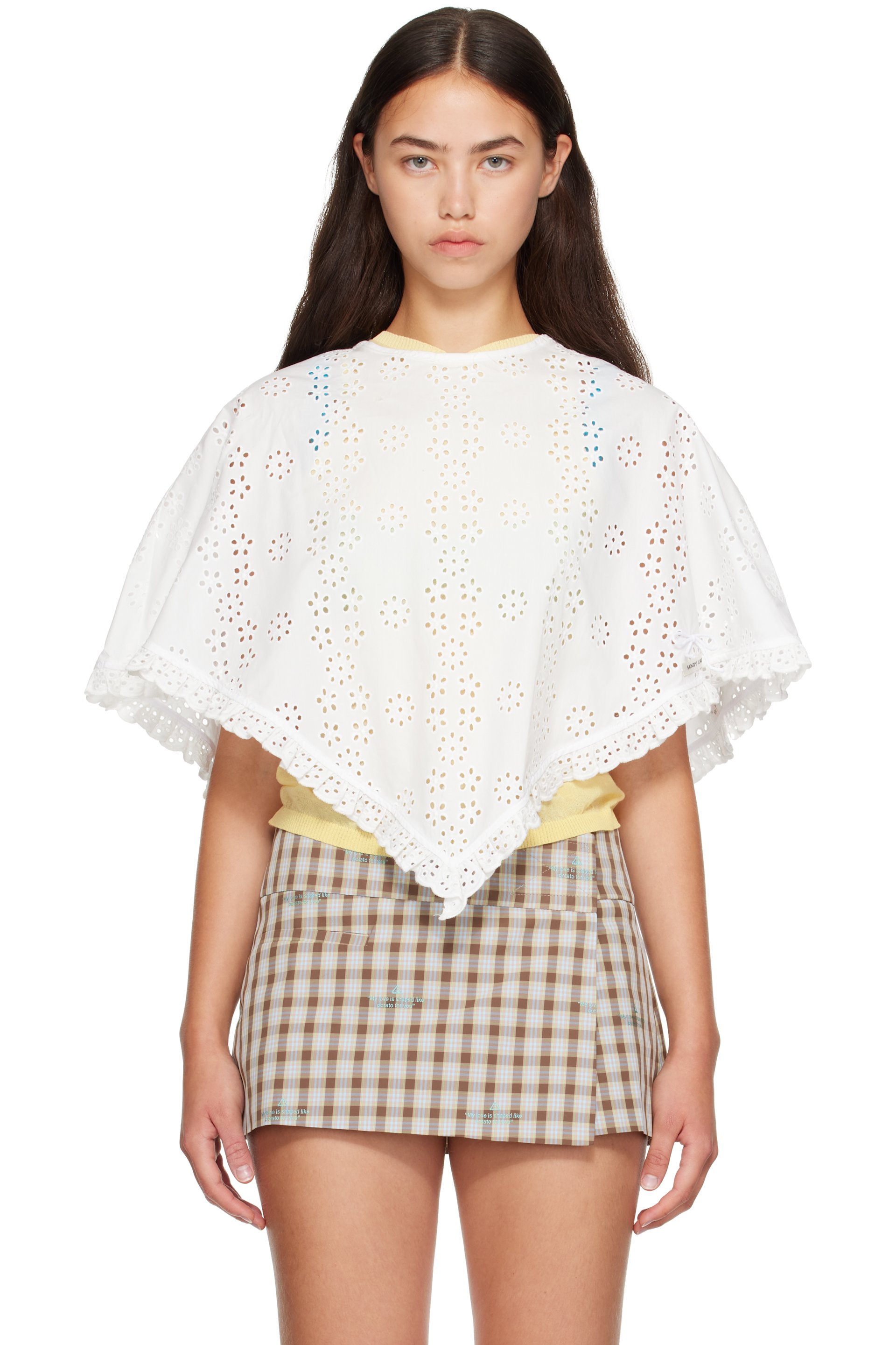 Sandy Liang - White Soba Cape