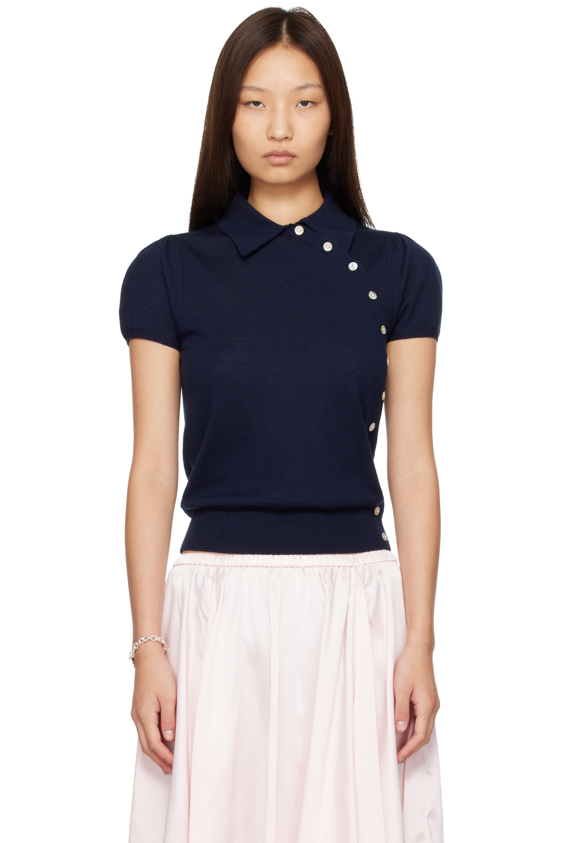 Sandy Liang - Navy Birdie Sweater