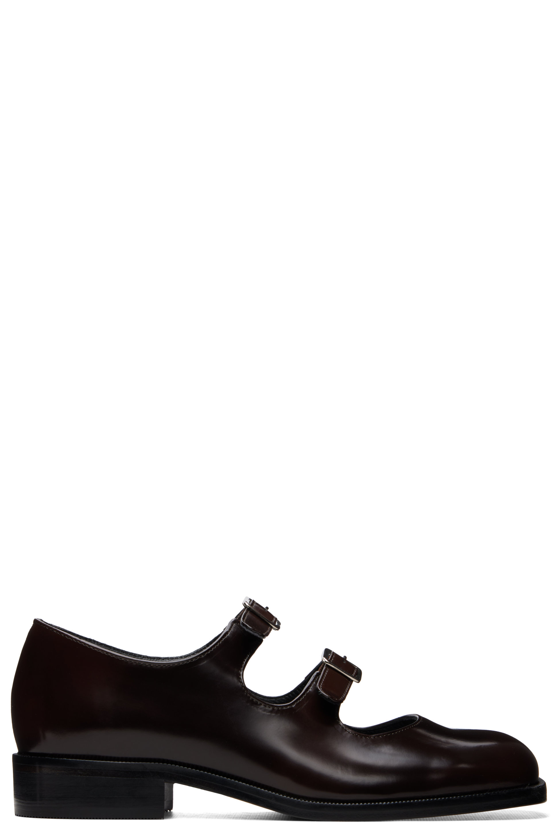 Sandy Liang - Brown Mary Jane Double Strap Welt Heels