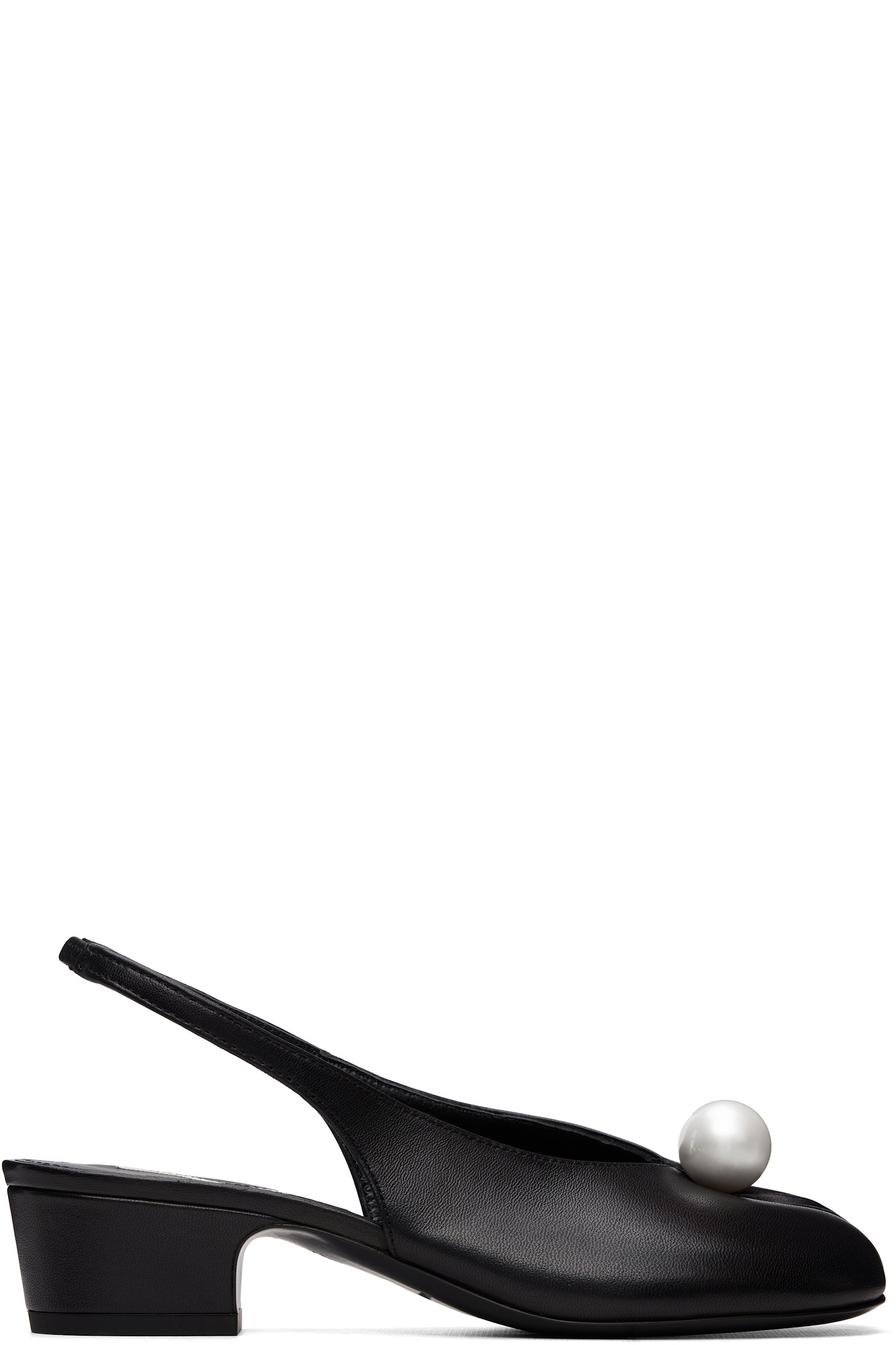 Sandy Liang - Black Pearl Slingback 40 Heels