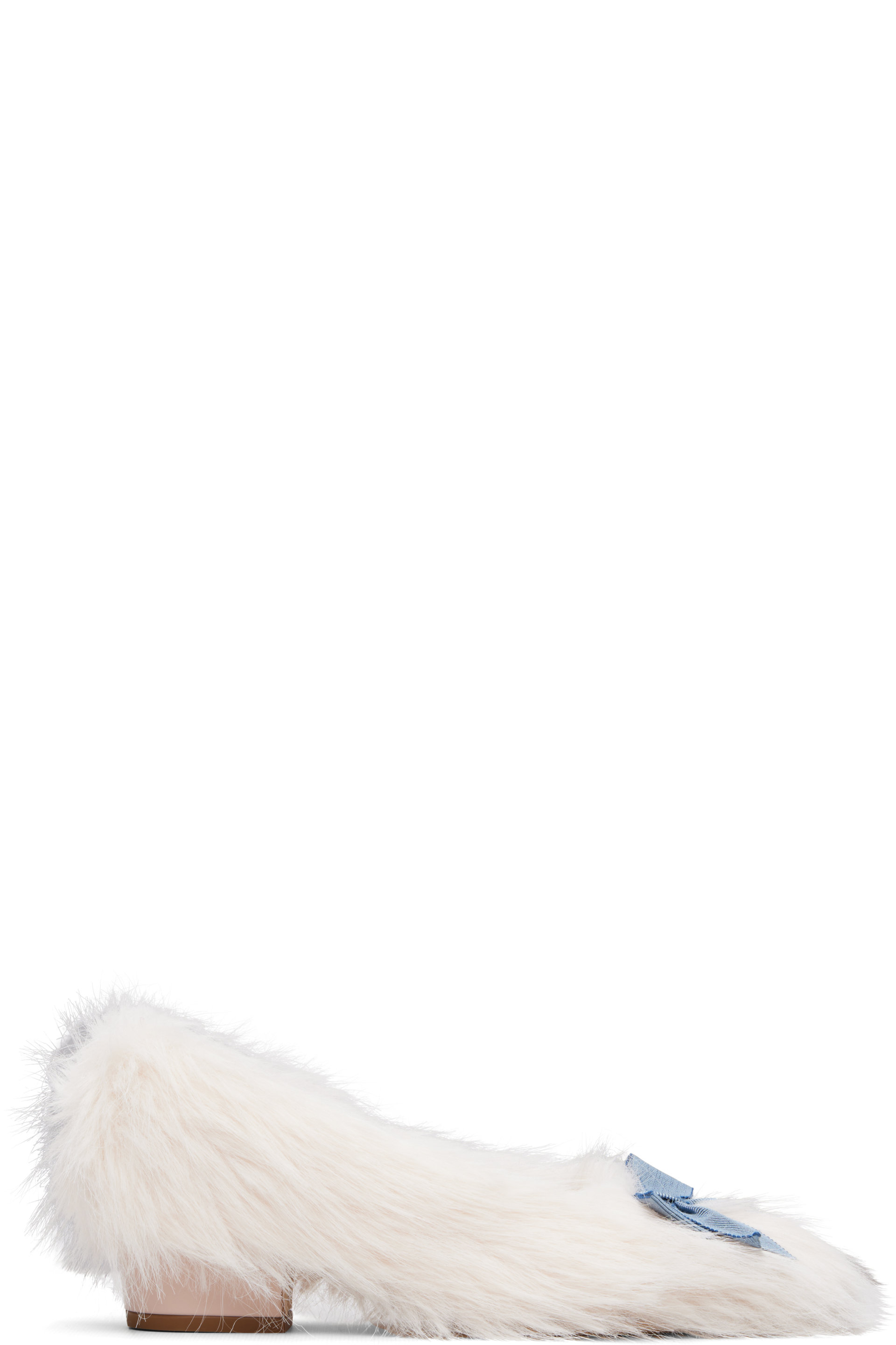 Sandy Liang - Pink Furry Slipper 40 Heels