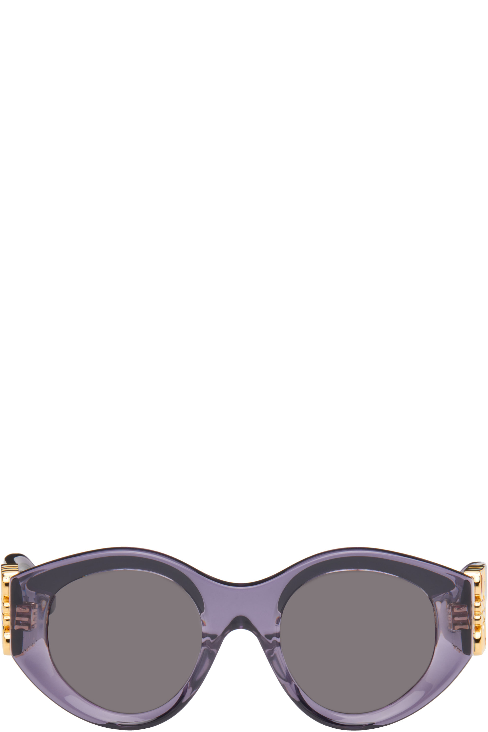 LOEWE - Purple Maxi Anagram Butterfly Sunglasses