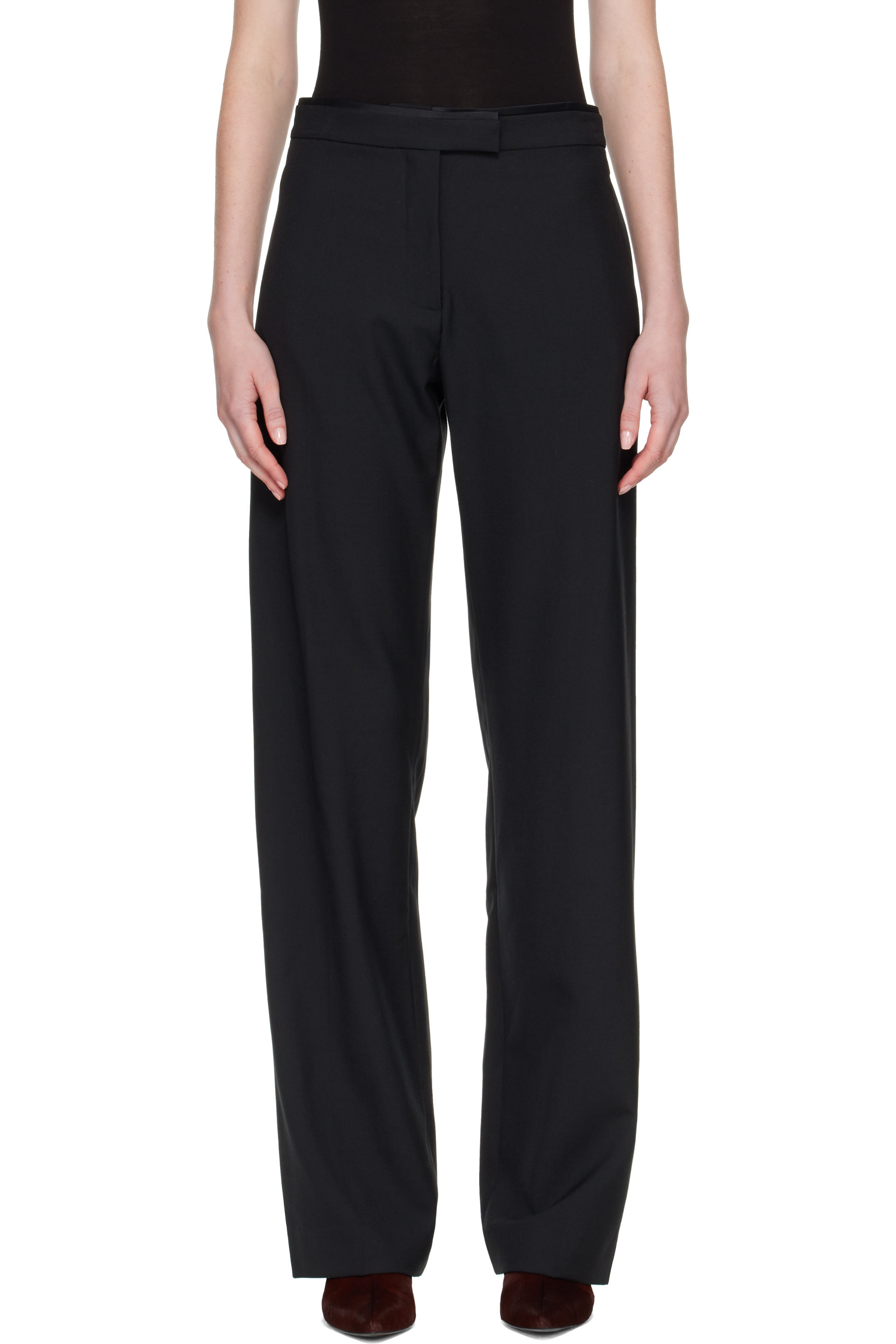 AARON ESH - Black One Seam Trousers