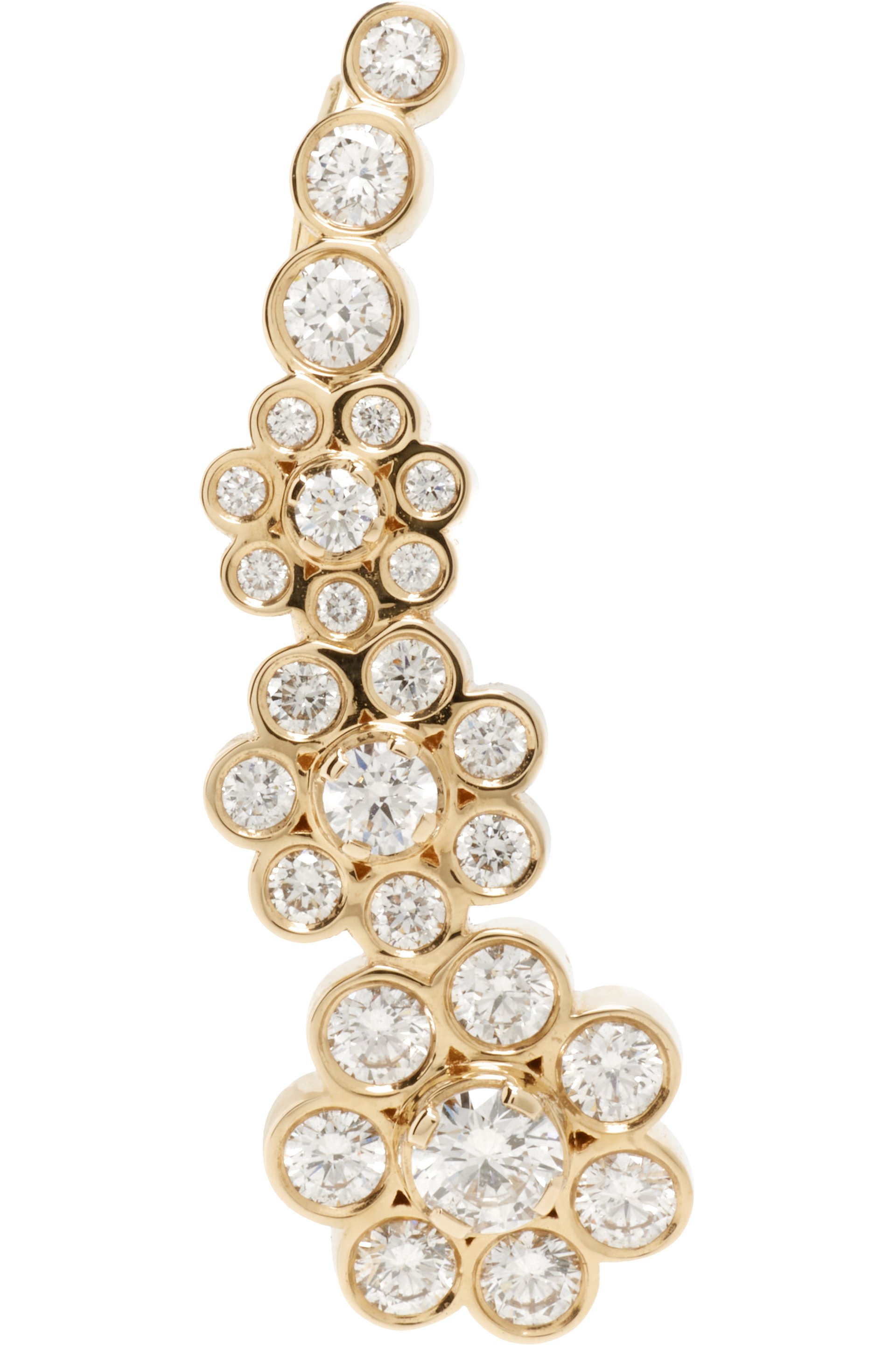 Sophie Bille Brahe - Boucle d'oreille unique Croissant Fleur