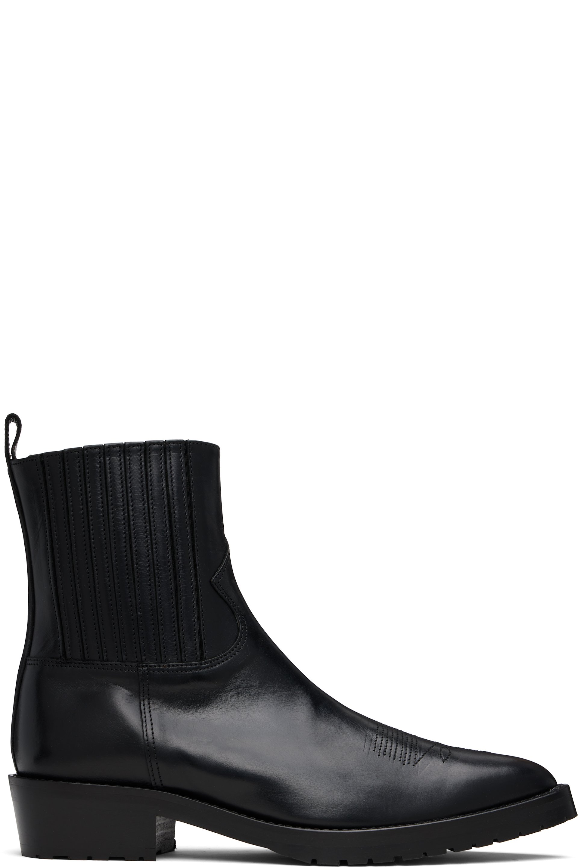 Toga Virilis - SSENSE Exclusive Black Leather Chelsea Boots