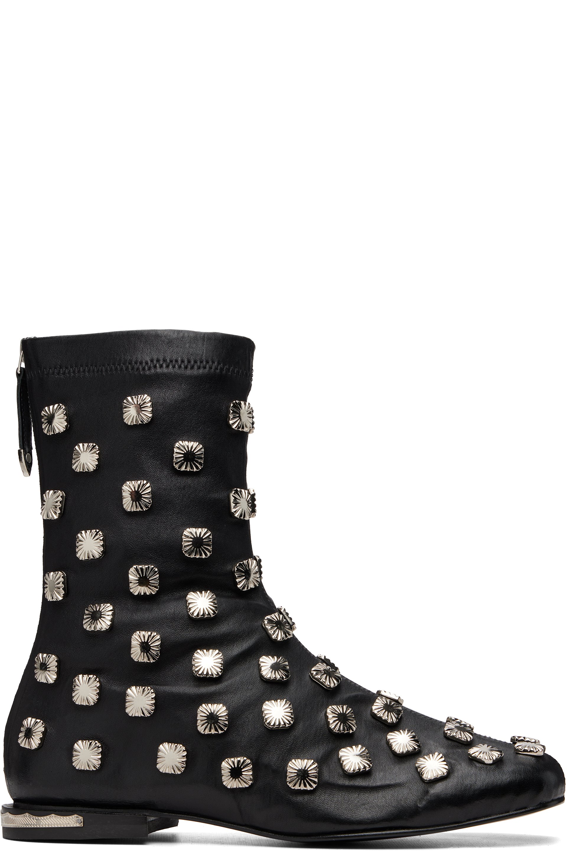 Toga Virilis - Black Stretch Leather Chelsea Boots
