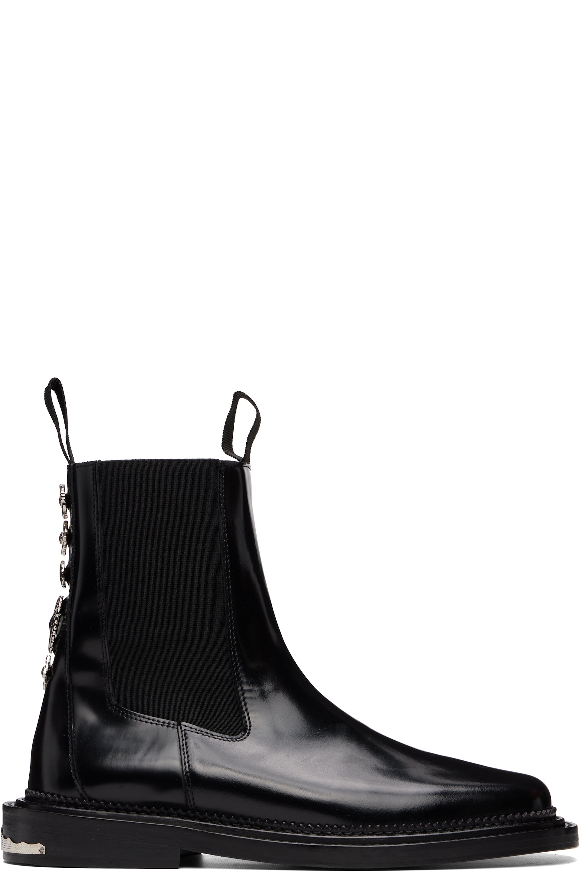 Toga Virilis - Black Leather Chelsea Boots