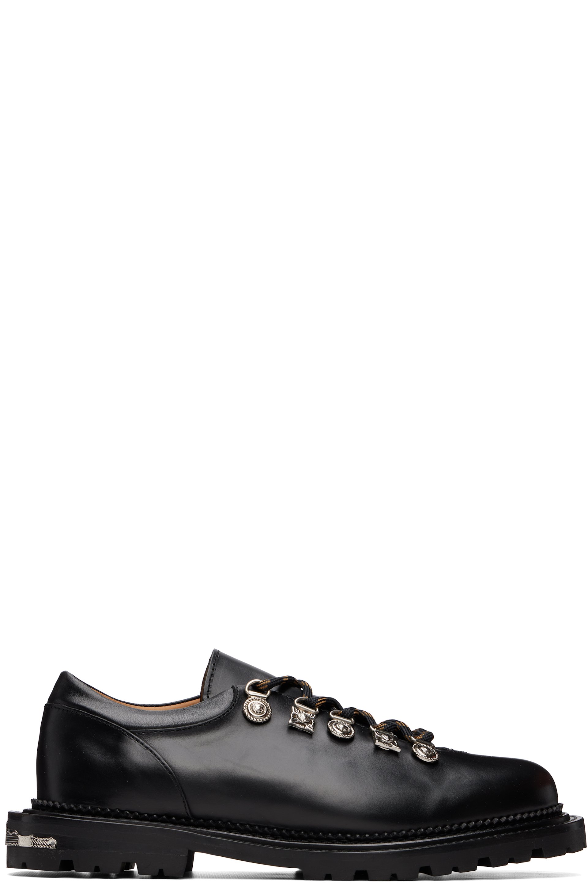 Toga Virilis - Black Hard Leather Derbys