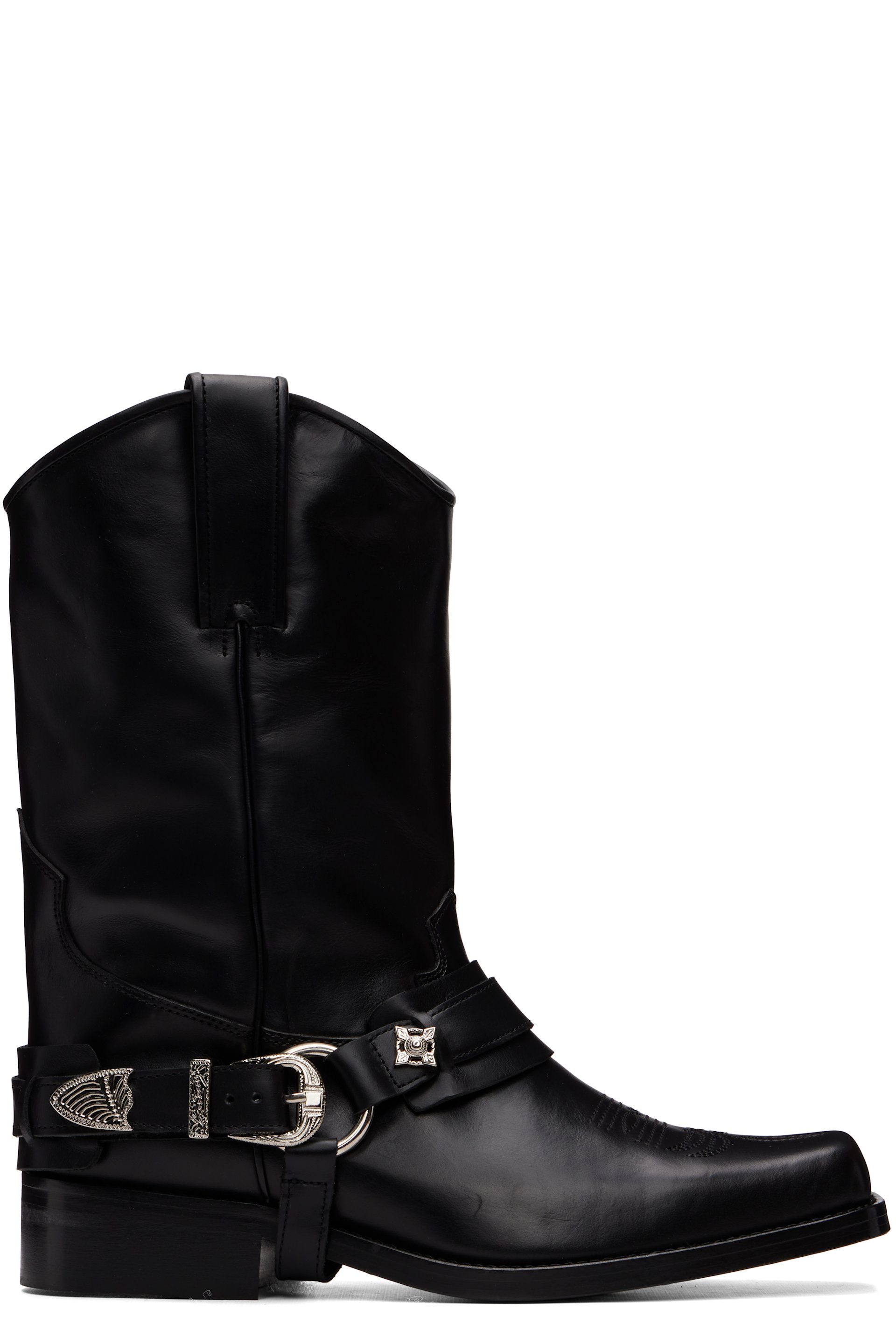 Toga Virilis - Black Hard Leather Boots