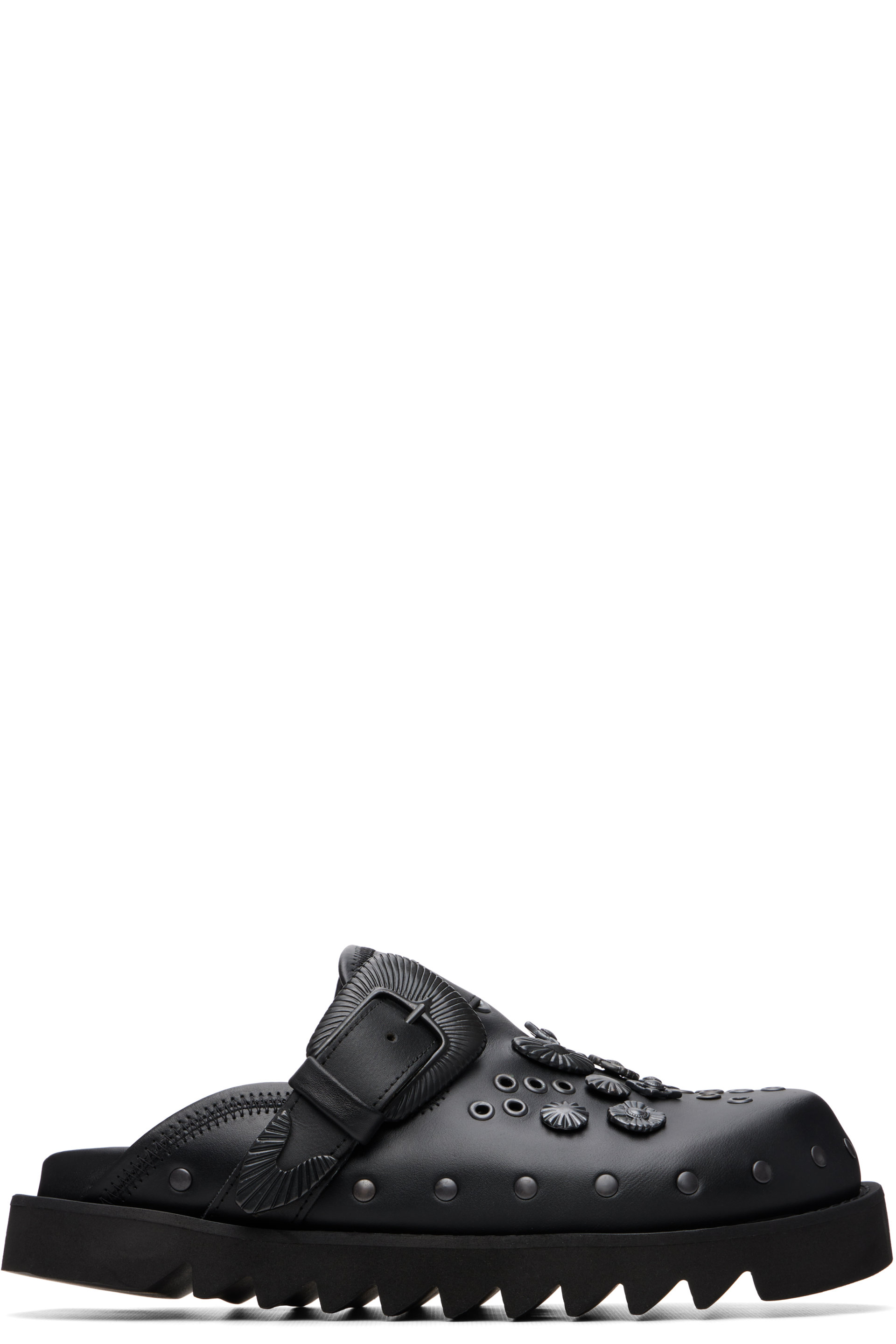 TOGA VIRILIS - SSENSE 独家发售黑色 Eyelet Metal Sabot 穆勒鞋
