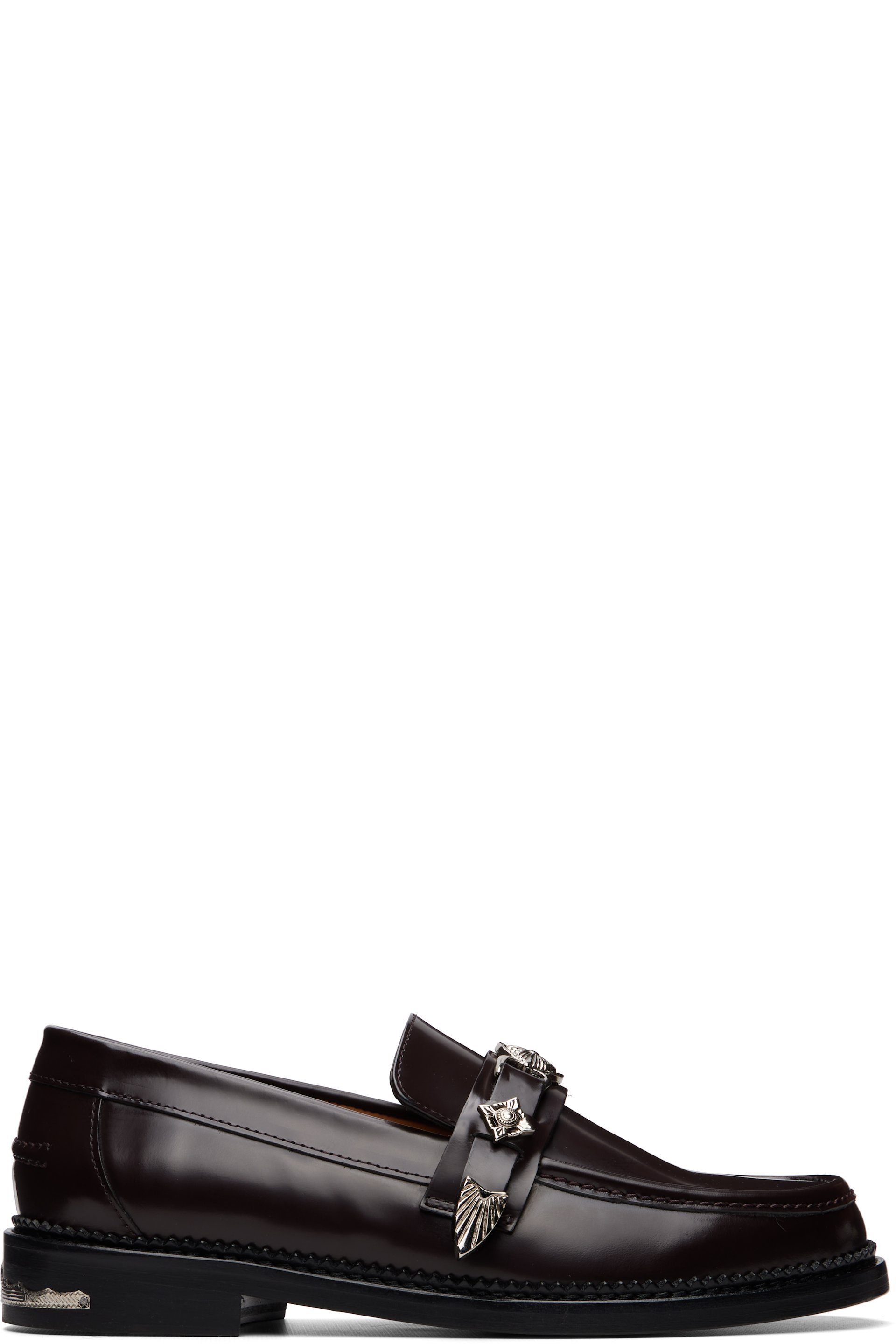 Toga Virilis - SSENSE Exclusive Burgundy Polido Loafers