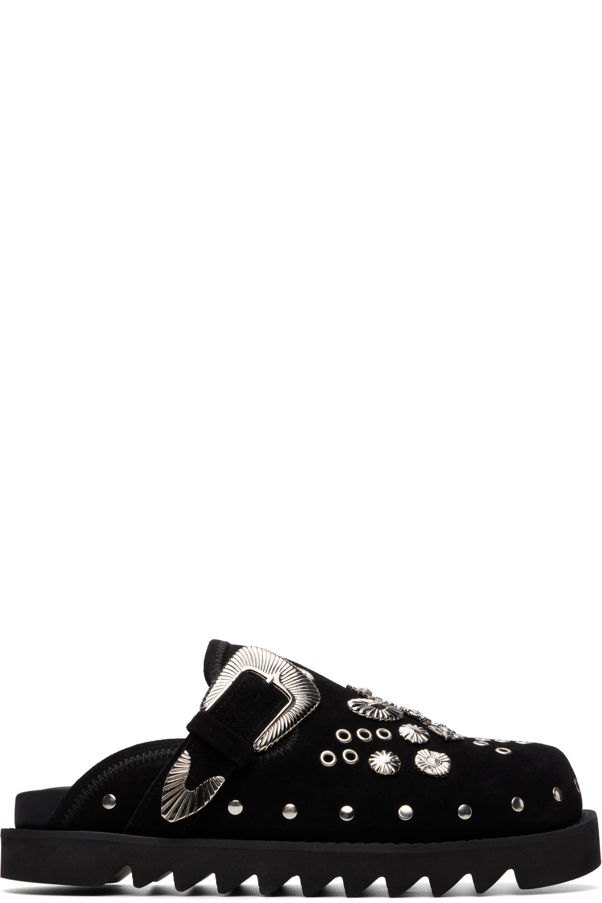 TOGA VIRILIS - SSENSE 独家发售黑色 Eyelet Metal Sabot 穆勒鞋