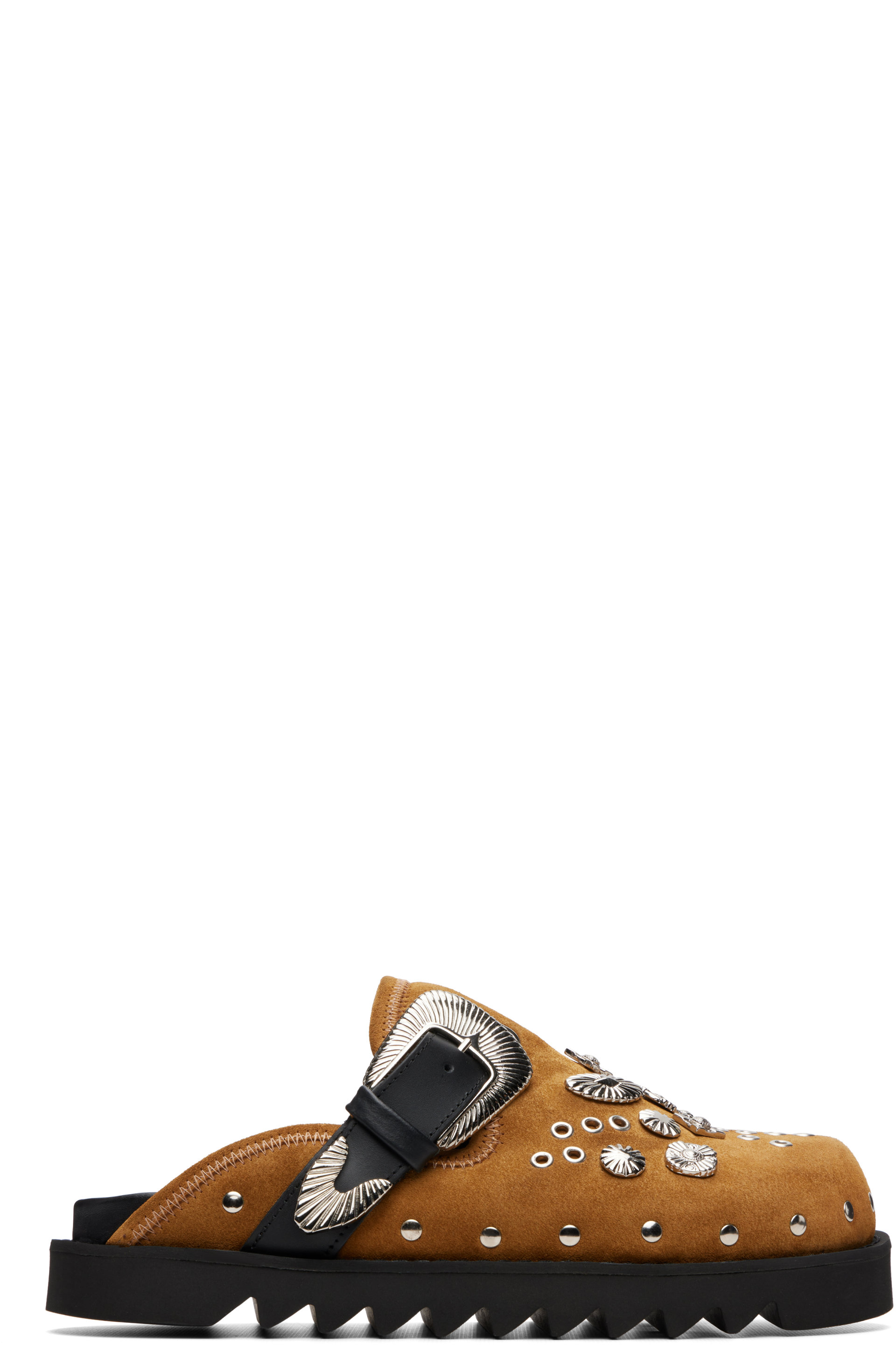 TOGA VIRILIS - SSENSE 独家发售黄褐色 Eyelet Metal Sabot 穆勒鞋