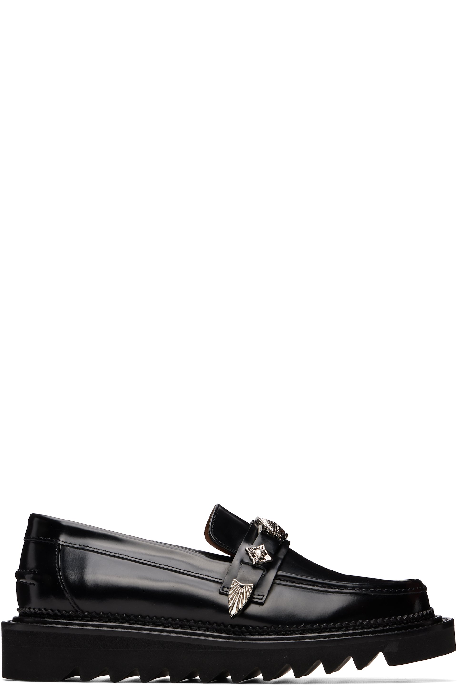 Toga Virilis - Black Leather Loafers