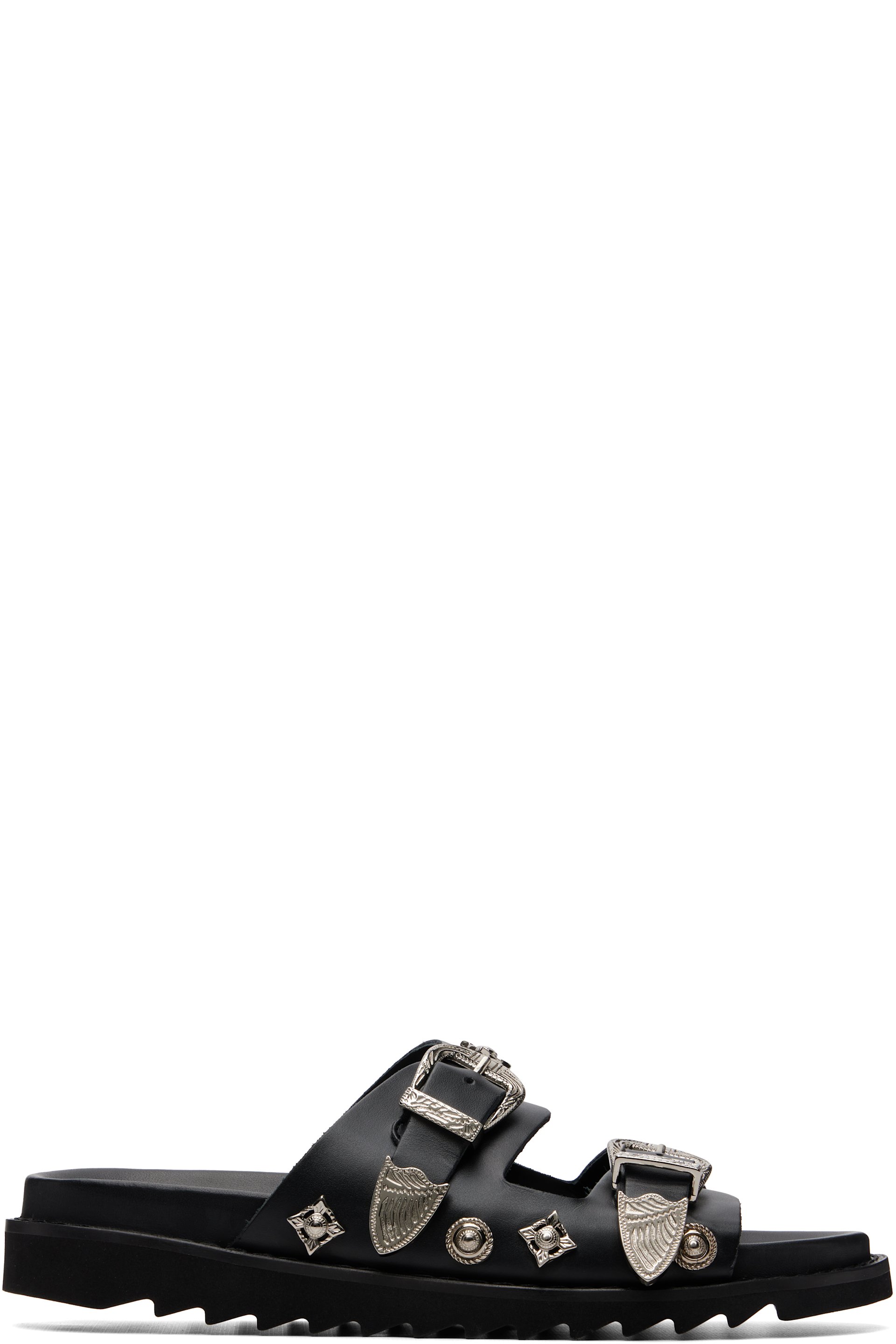 Toga Virilis - Black Buckle Sandals