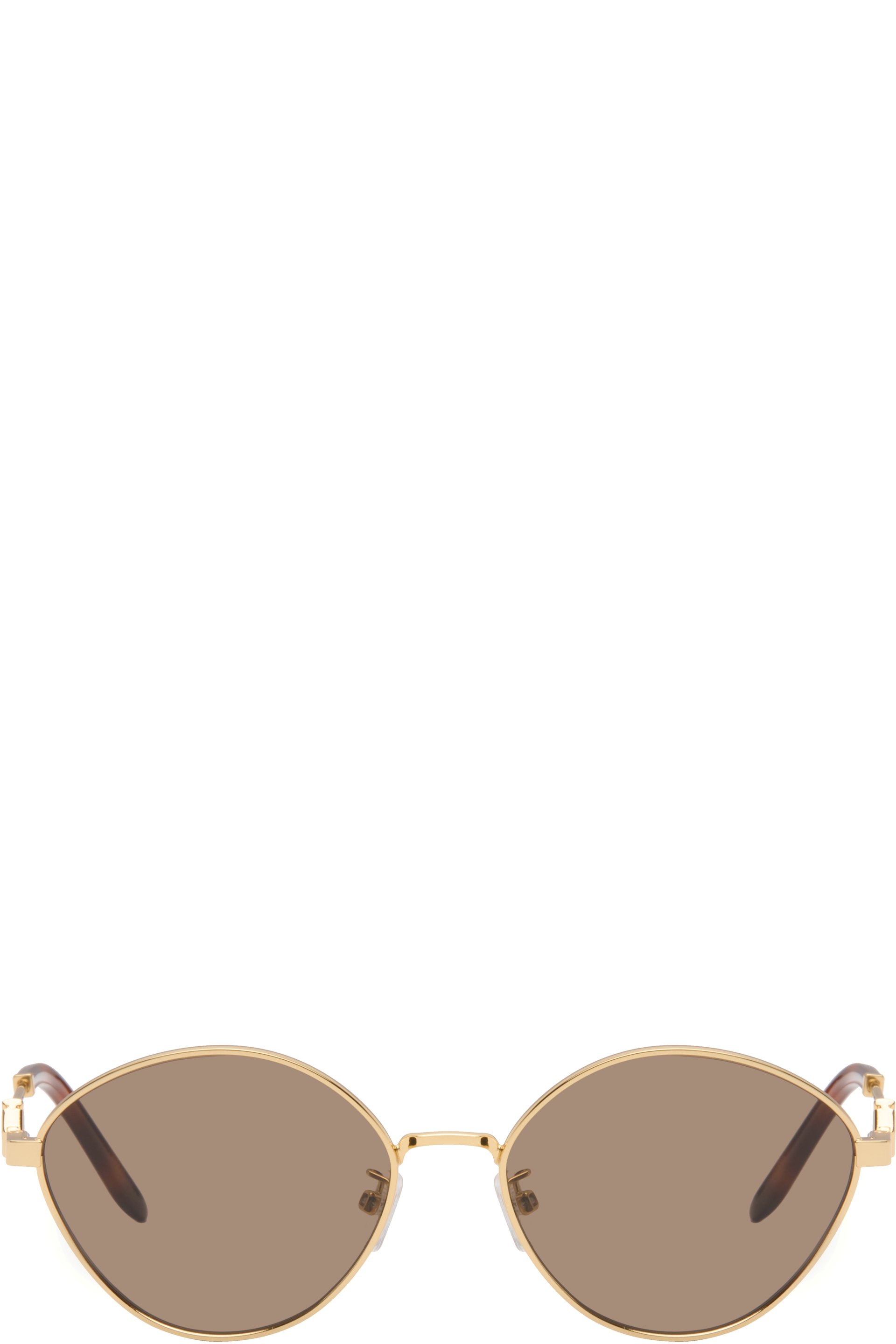 Fendi - Lunettes de soleil dorées à ferrures FF